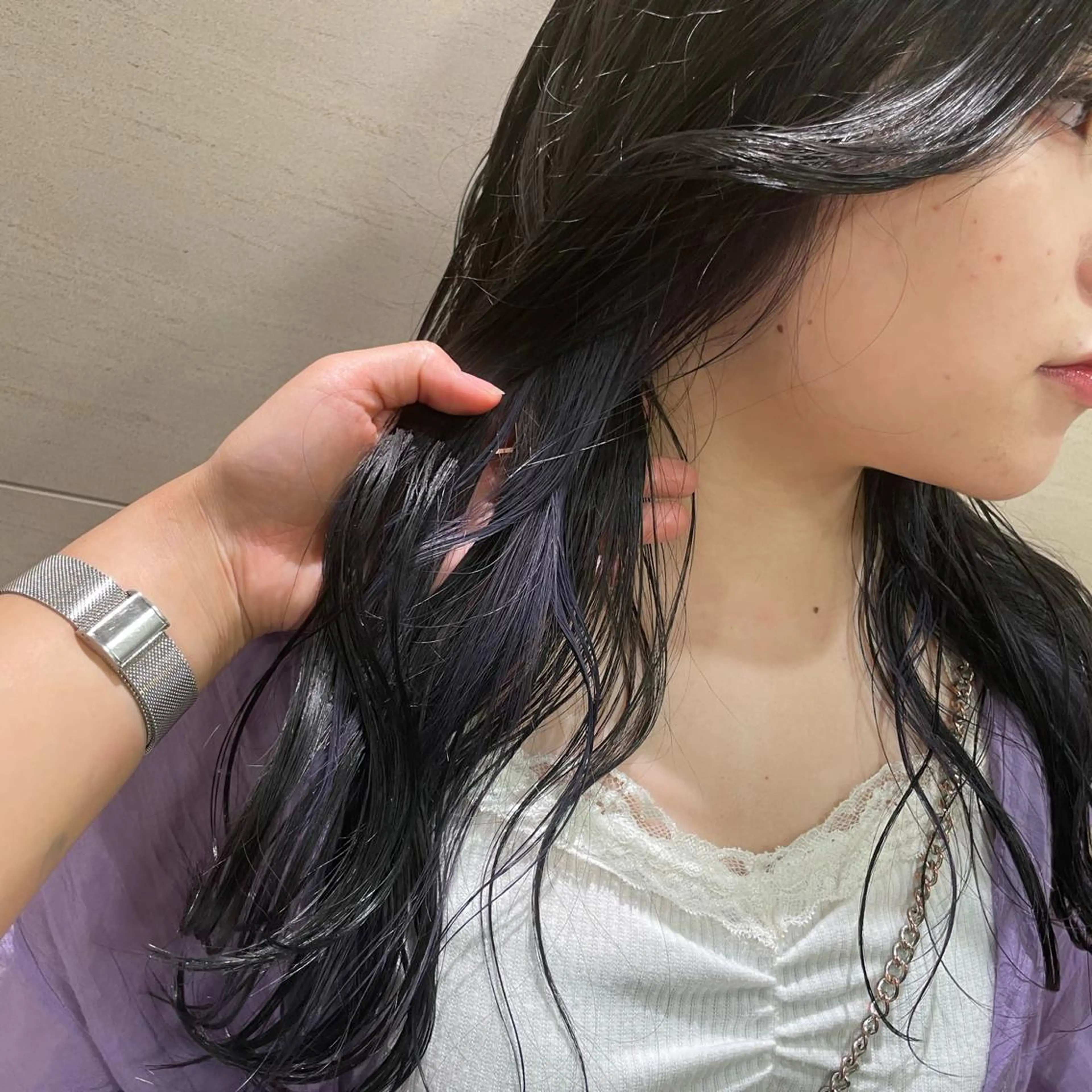 ロング カラー ハイトーン/暖色/ 眉/メイク/Rinaのヘアスタイル