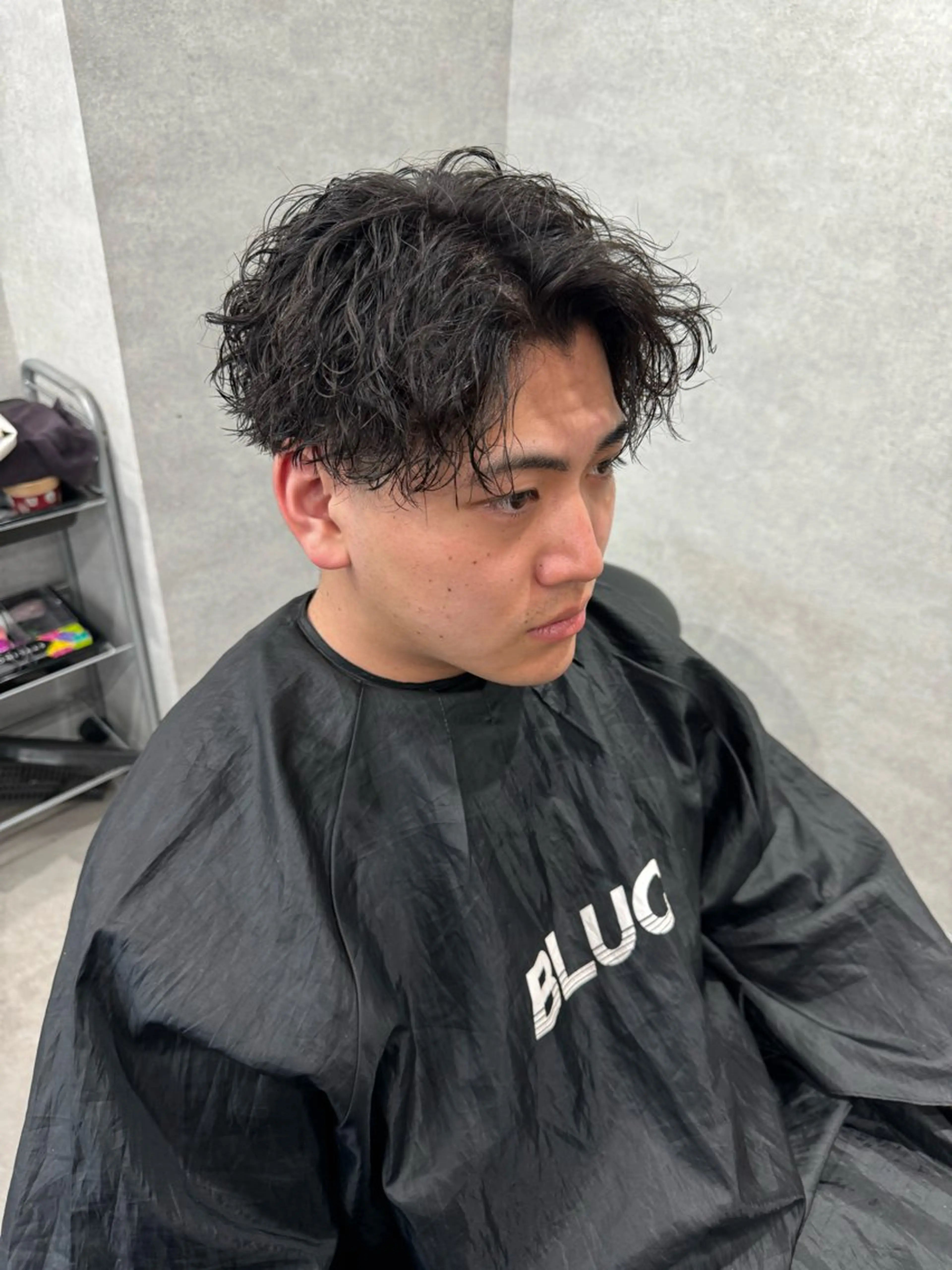 パーマ メンズ カット パーマ 曲がる縮毛矯正🔥 メンズパーマ🔥のヘアスタイル