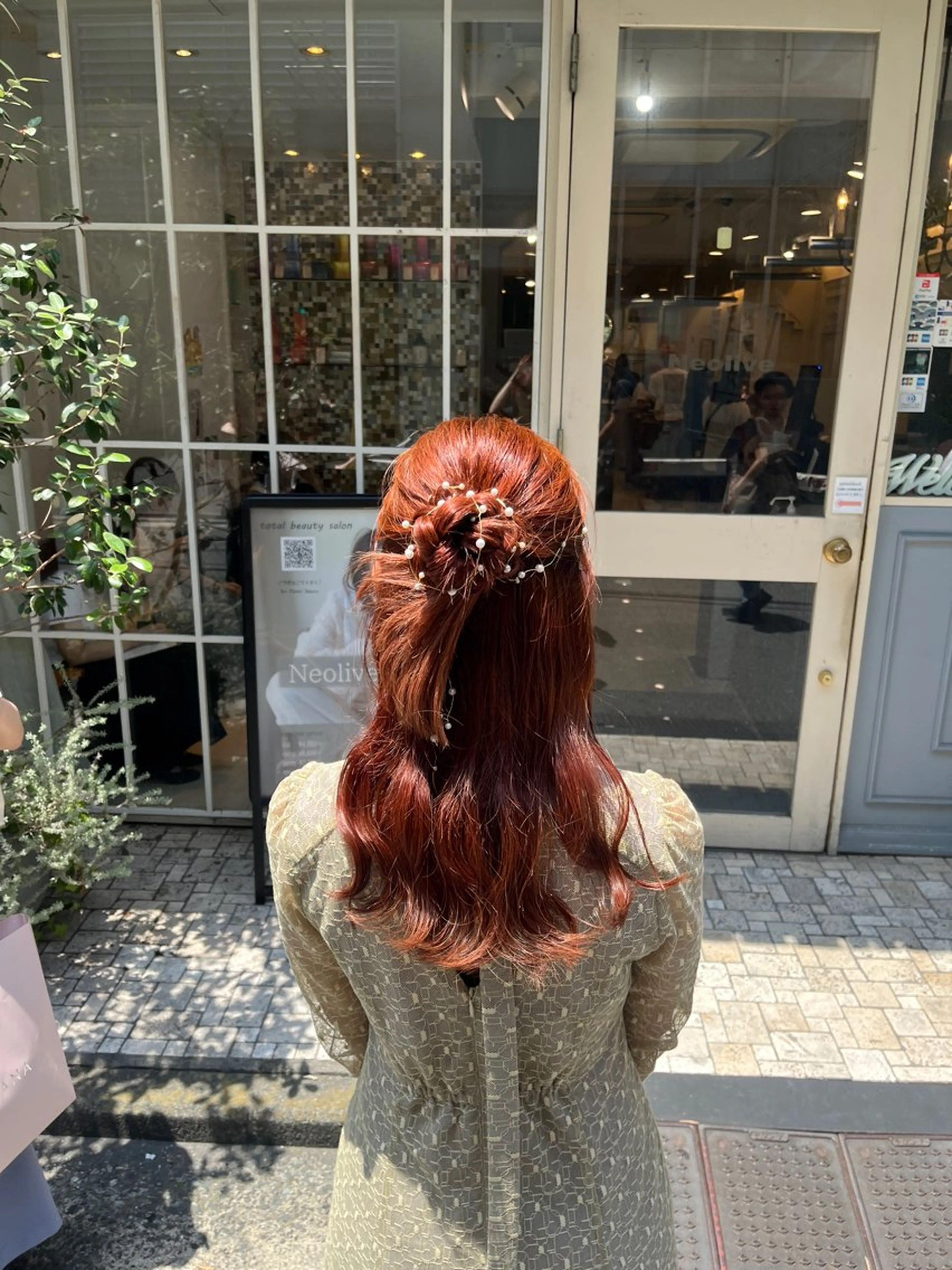 ロング ヘアアレンジ ハーフアップ 横浜 /佐藤 桃香のヘアスタイル