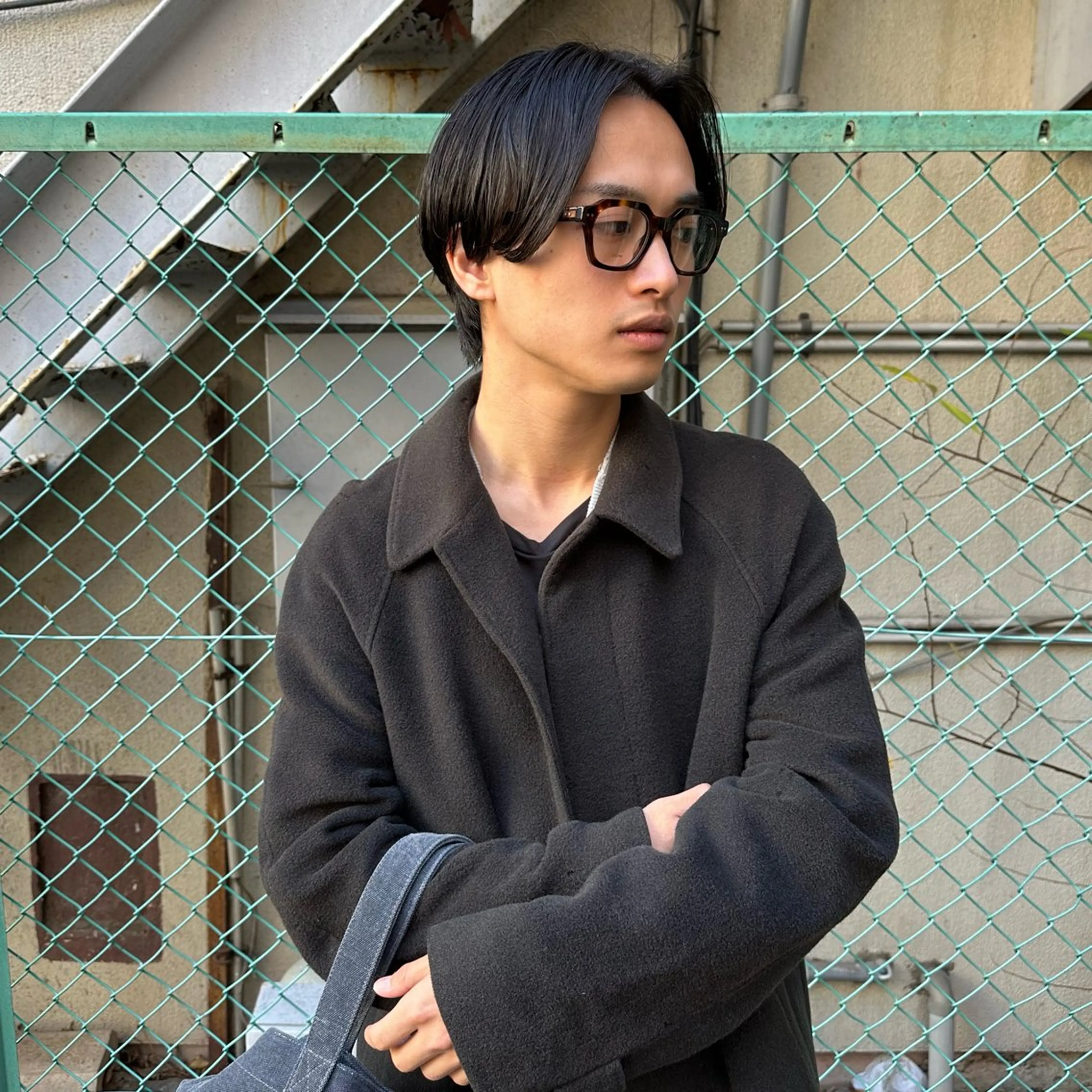ミディアム パーマ メンズ ミディアムパーマ メンズパーマ ニュアンスパーマ パーマ職人 渡邊　優雅のヘアスタイル