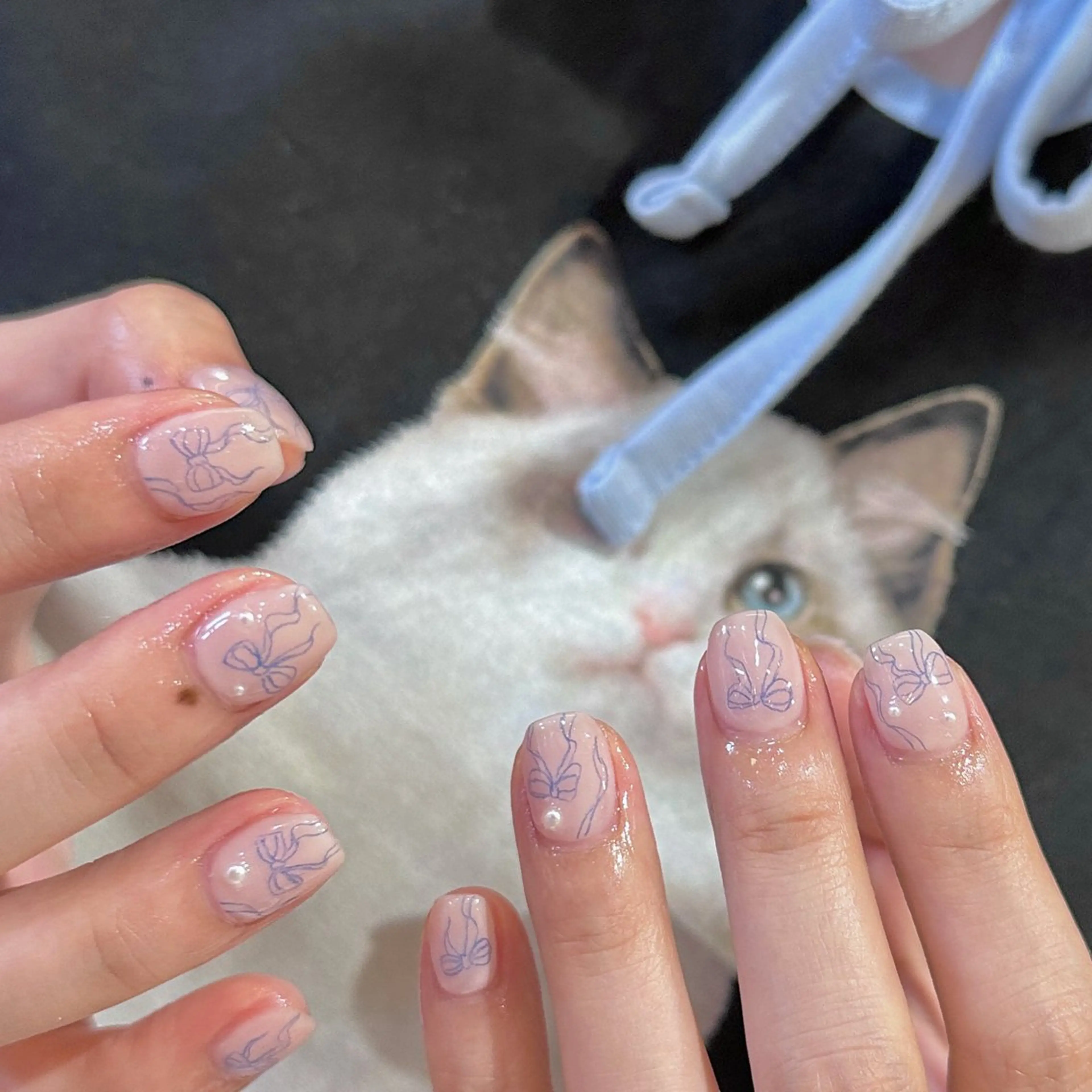 ネイル ハンドネイル 𝕄𝕚𝕪𝕦🤍 自由が丘⌇パラジェルのネイルデザイン