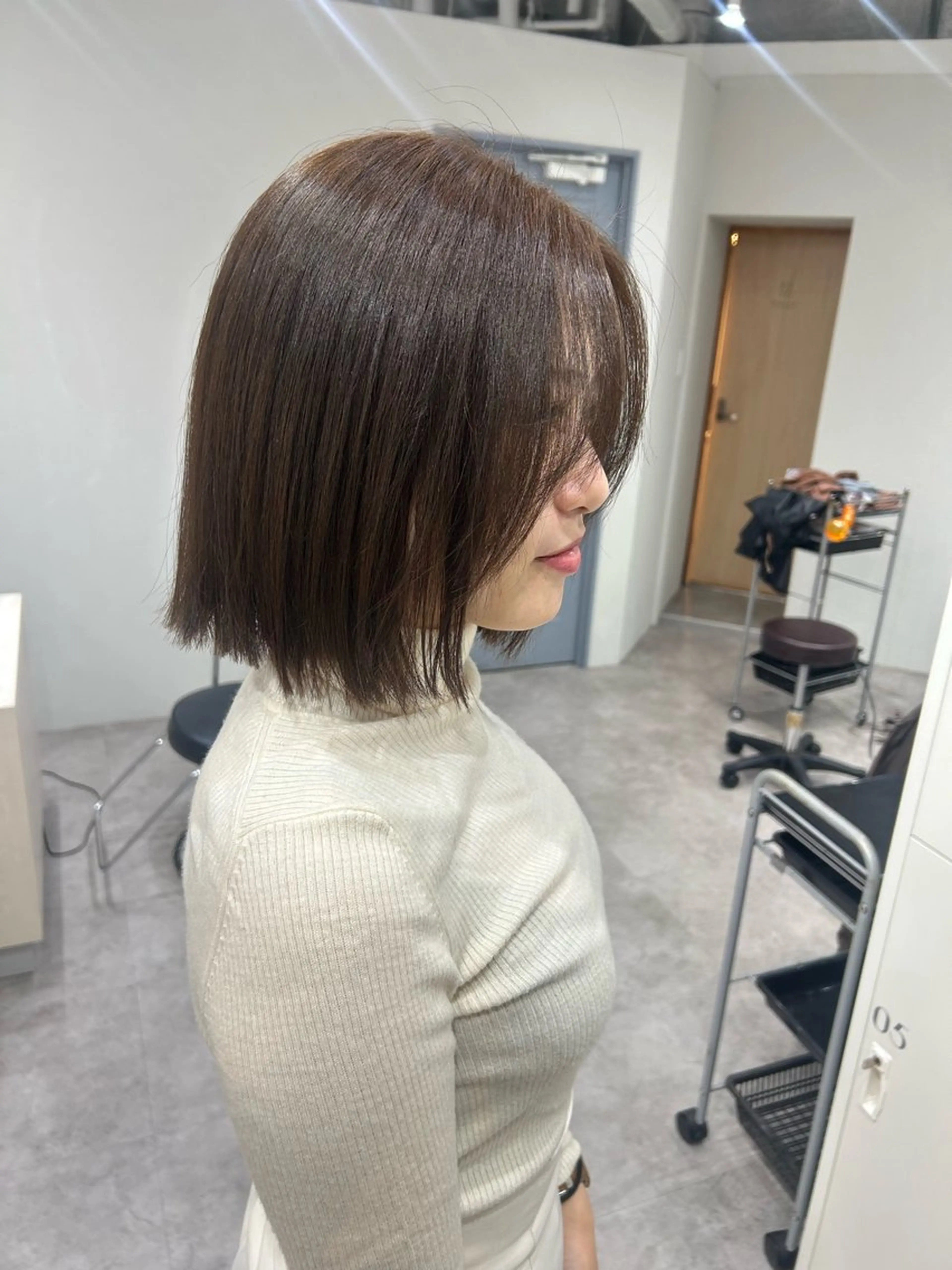 ミディアム カラー ヘアアレンジ ボブ カット ヘアカラー ボブ /ニュアンス/ satomi🧸💖のヘアスタイル