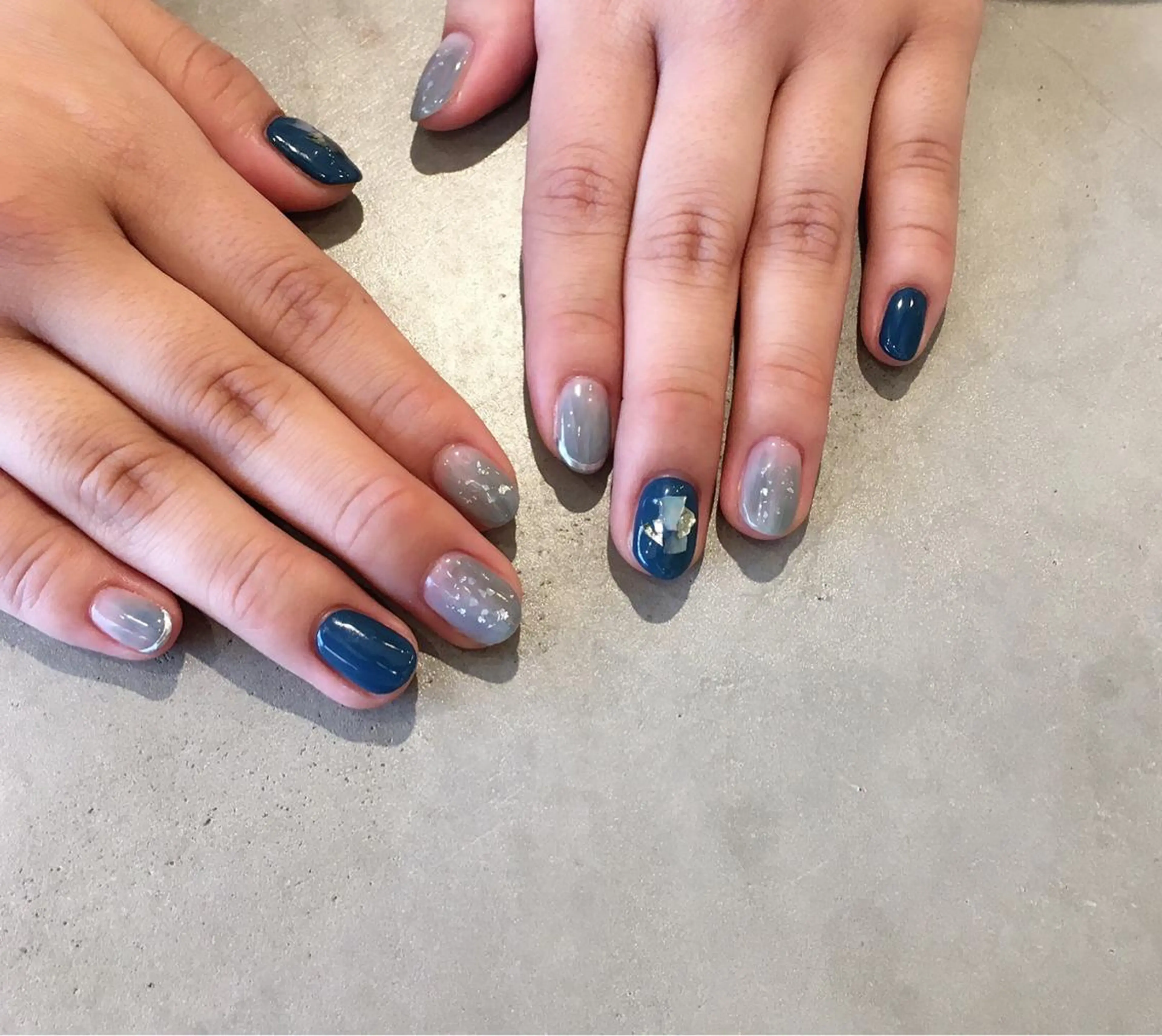 ネイル アートネイル 長さ出し ジェルネイル マットネイル ミラーネイル ハンドネイル nail salon Soeurのネイルデザイン