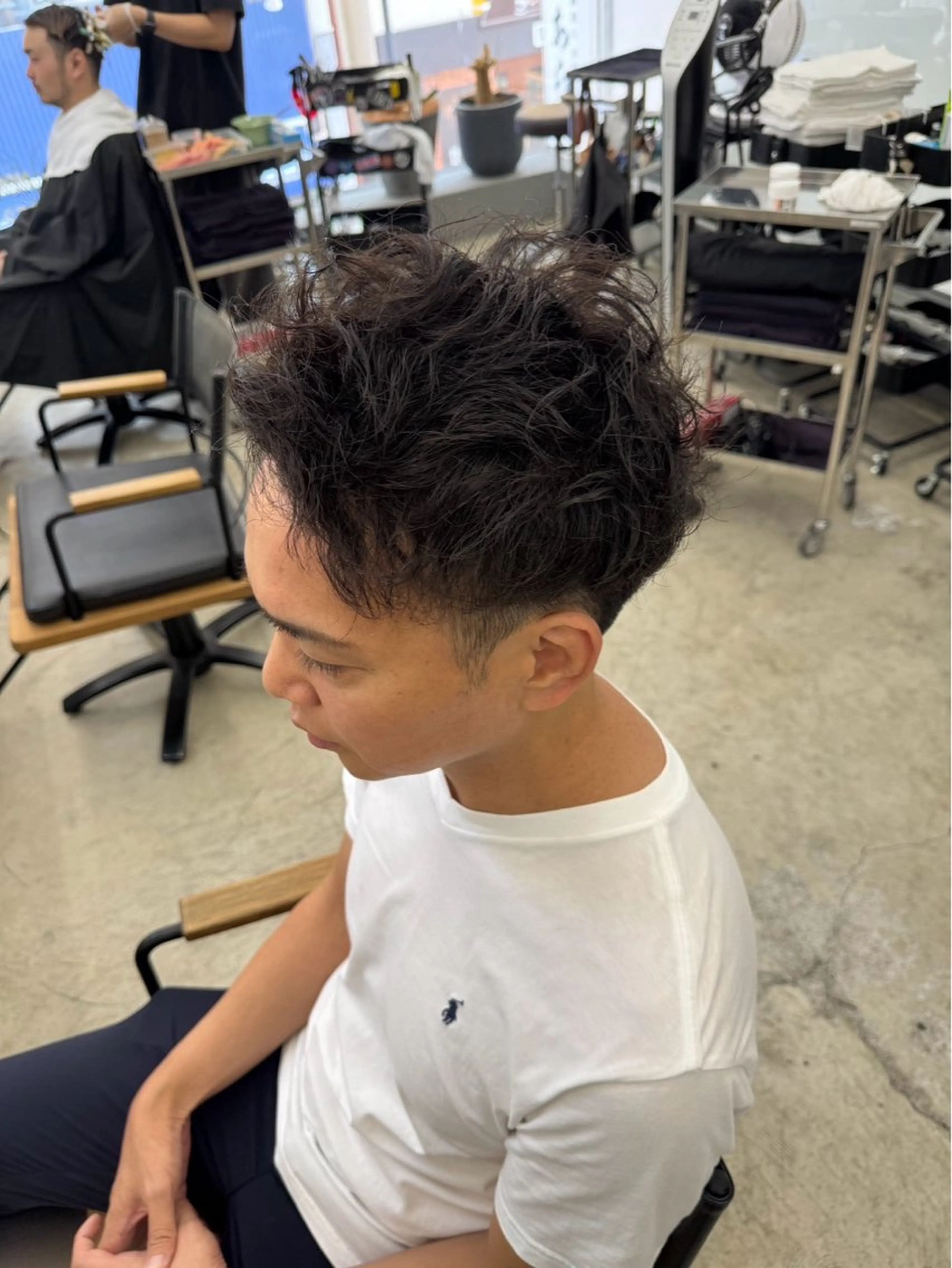 ショート パーマ メンズ カット パーマ メンズ専門サロン wokeのヘアスタイル