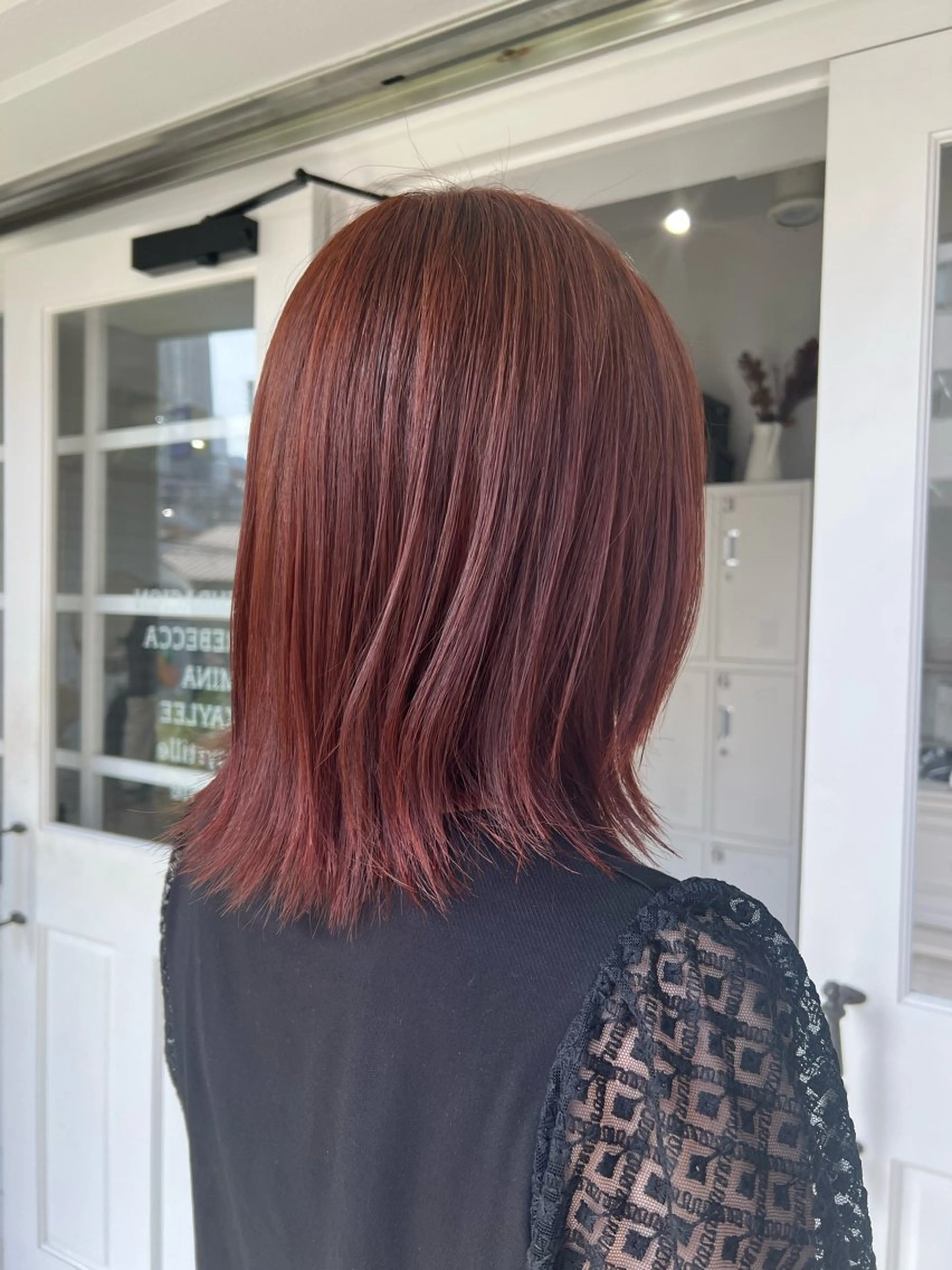 ミディアム オレンジブラウン 髙橋 秀果のヘアスタイル