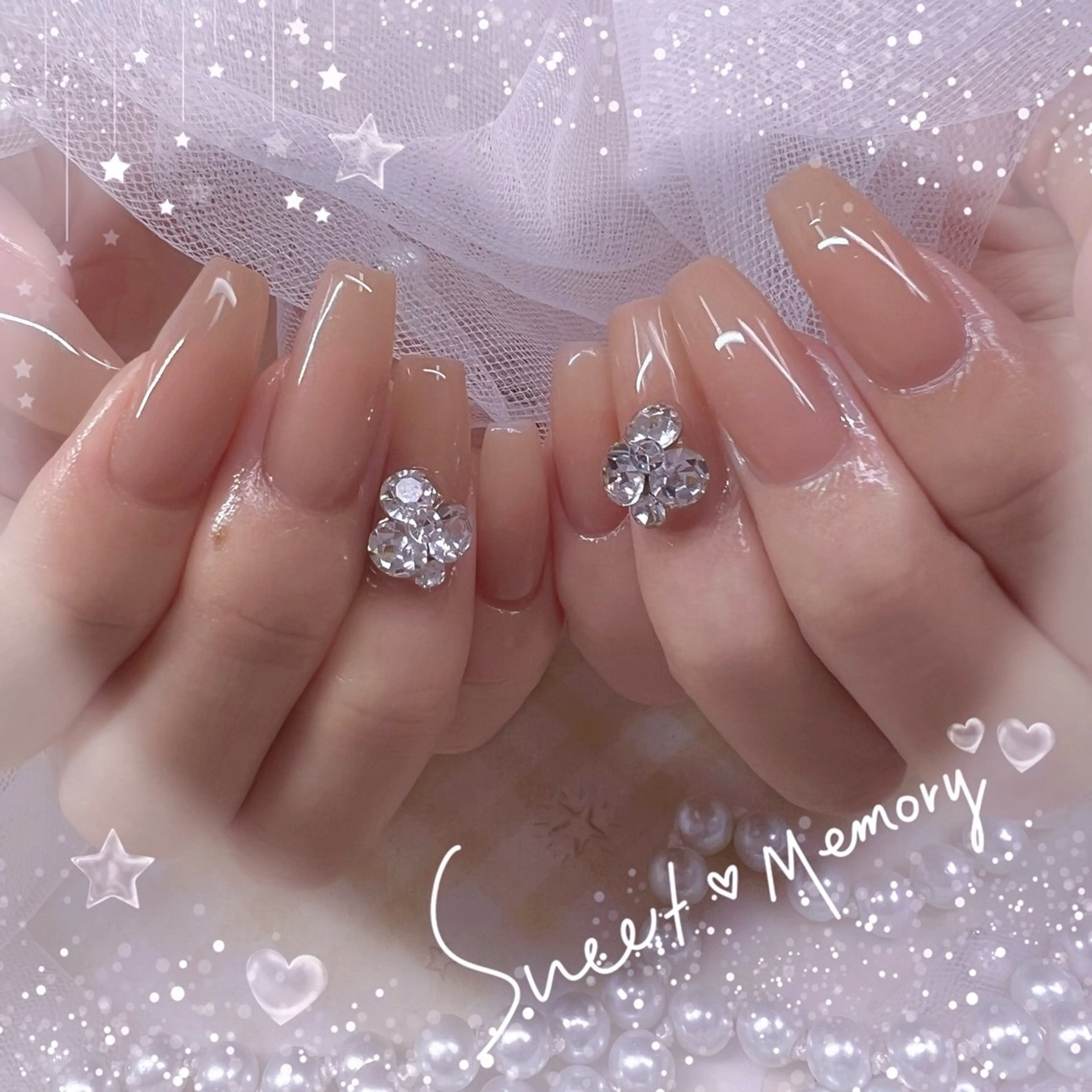ネイル チークネイル フレンチネイル ガーリー ガラスフレンチ グラデーション ハンドネイル ハンドケア Chill Nailsalonのネイルデザイン