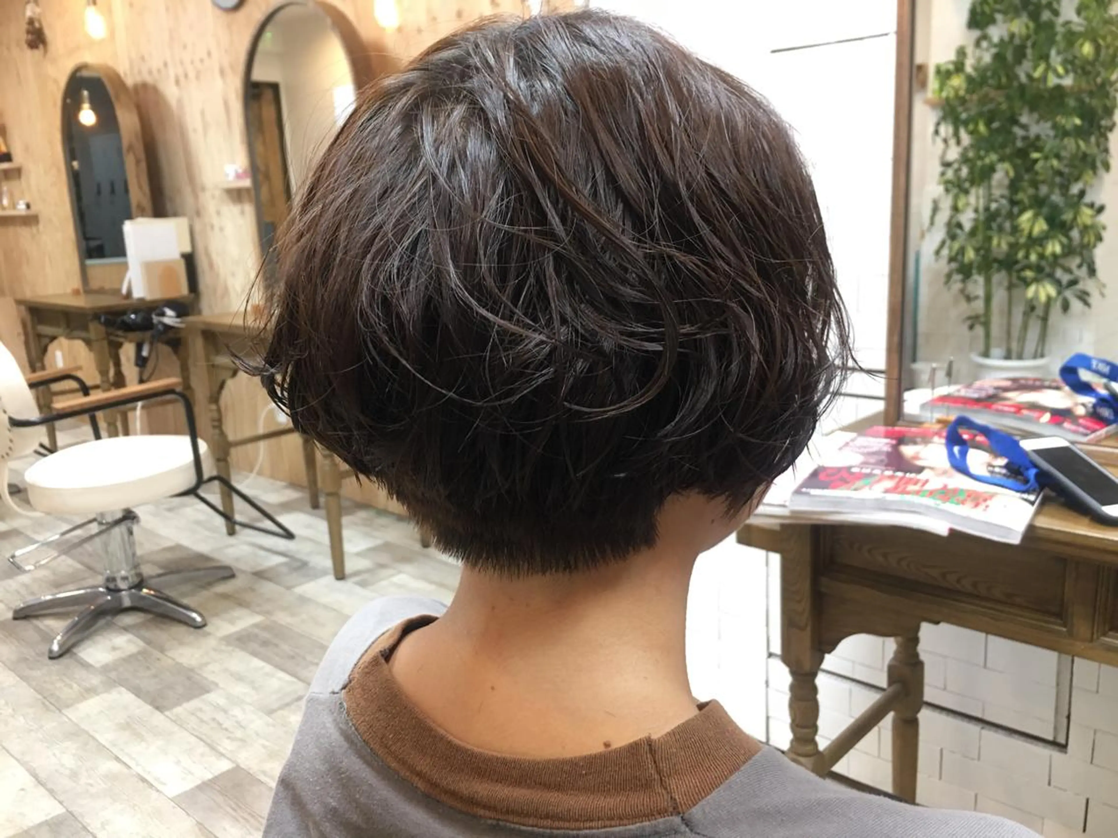 ショート パーマ くせ毛 ku-to  東川口所属・ku-to 井上　晴日のヘアスタイル