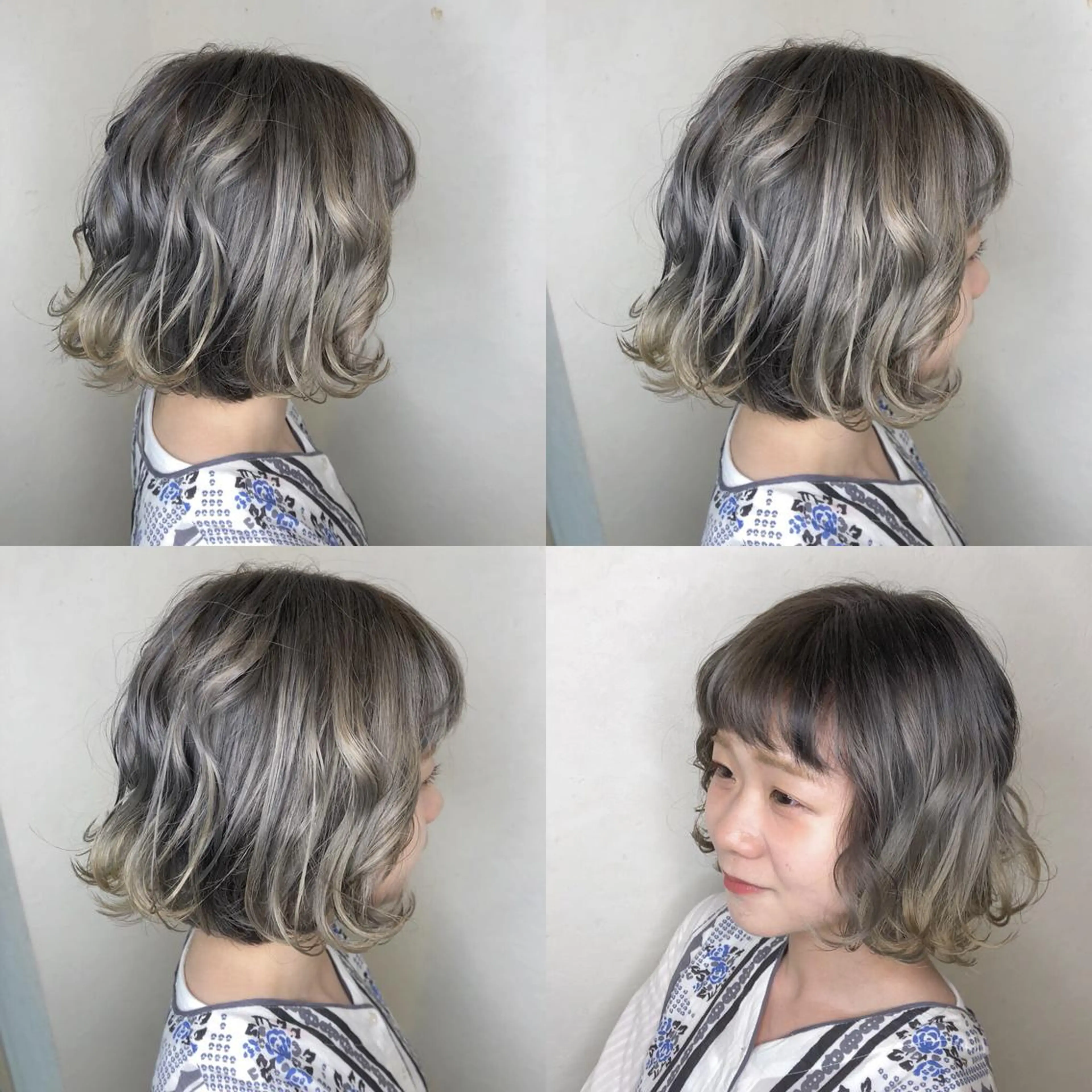 ショート カラー 透明感カラー グレージュ JIL BLAN 京都のヘアスタイル