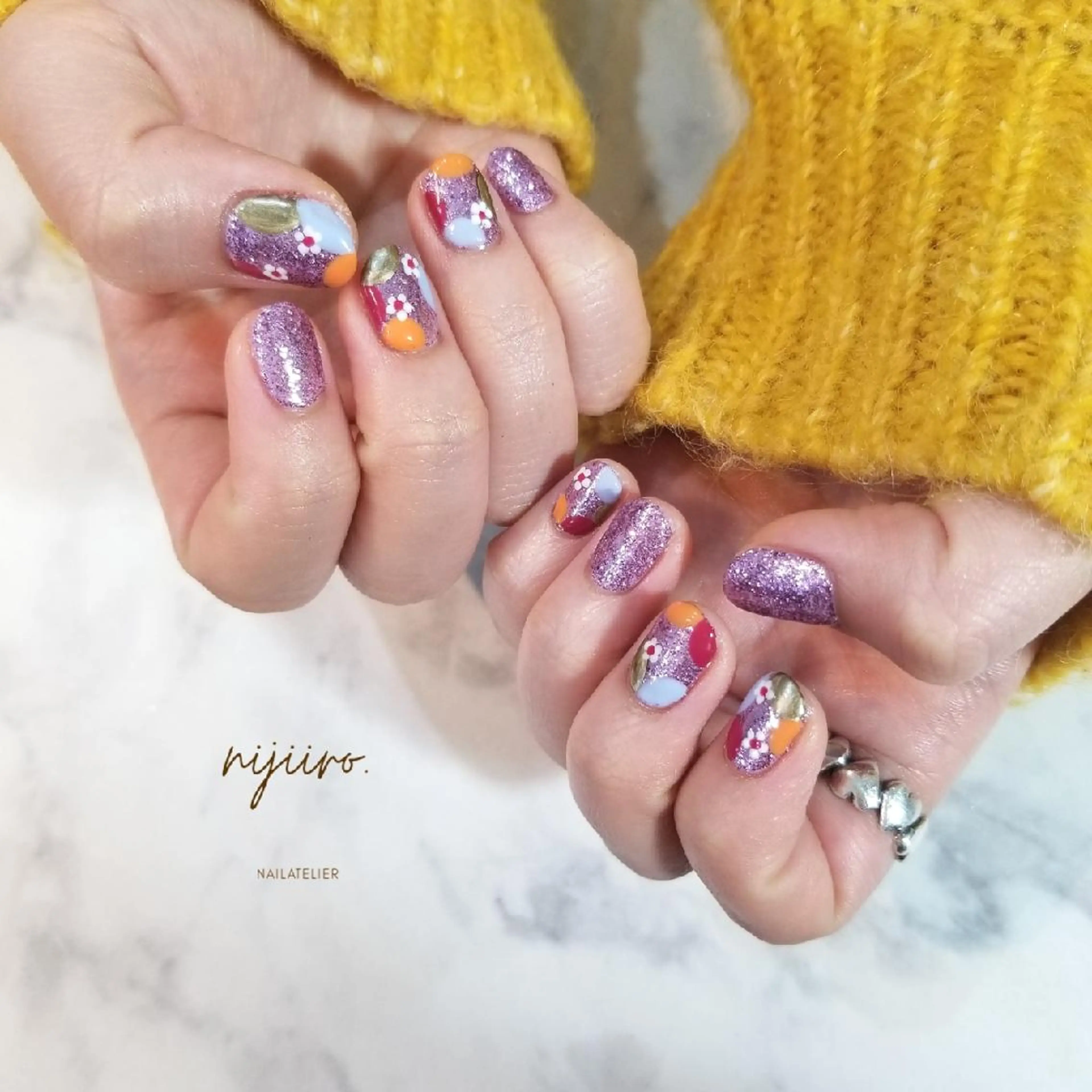 ネイル ハンドネイル nailatelier nijiiro.所属・nijiiro🌈 サトウのネイルデザイン