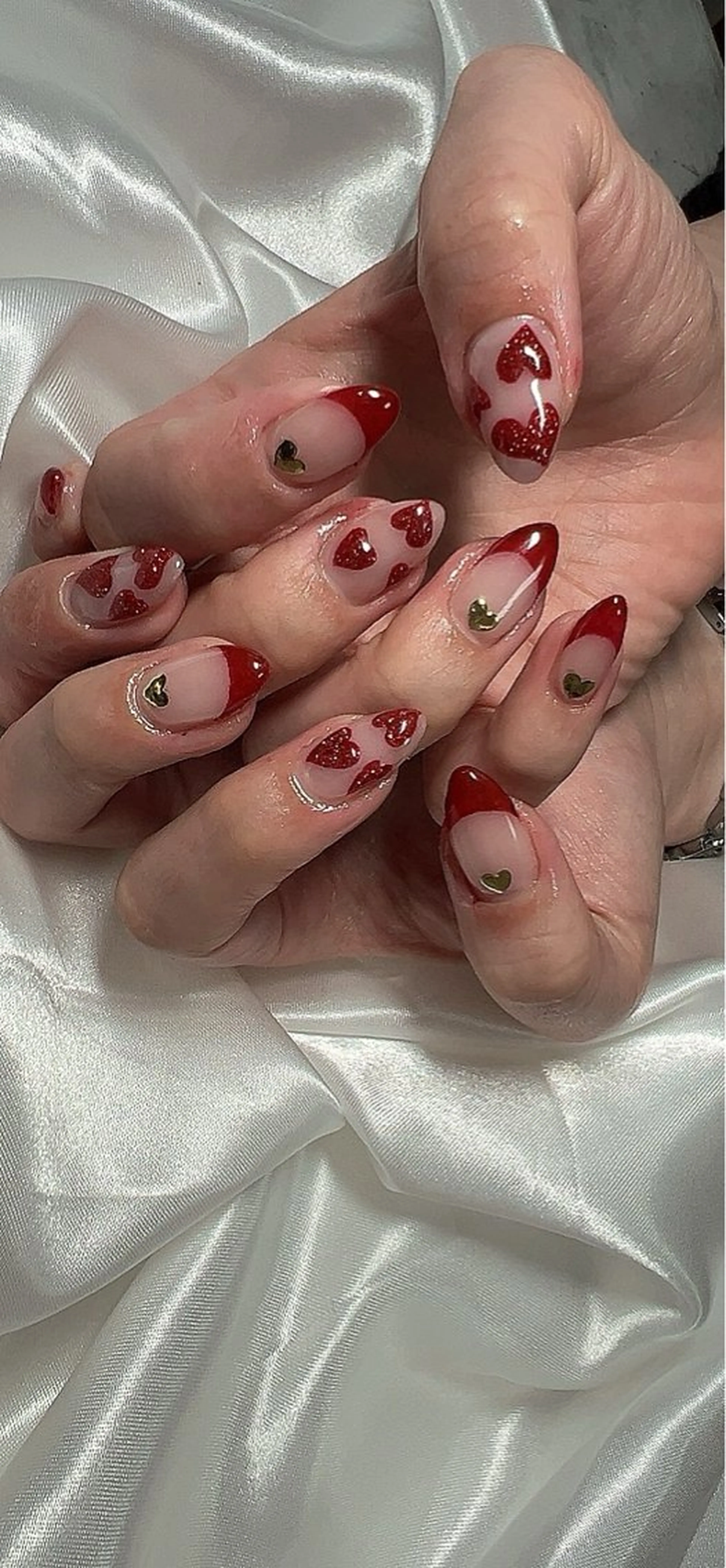 ネイル フレンチネイル バレンタイン Ruana Nailのネイルデザイン