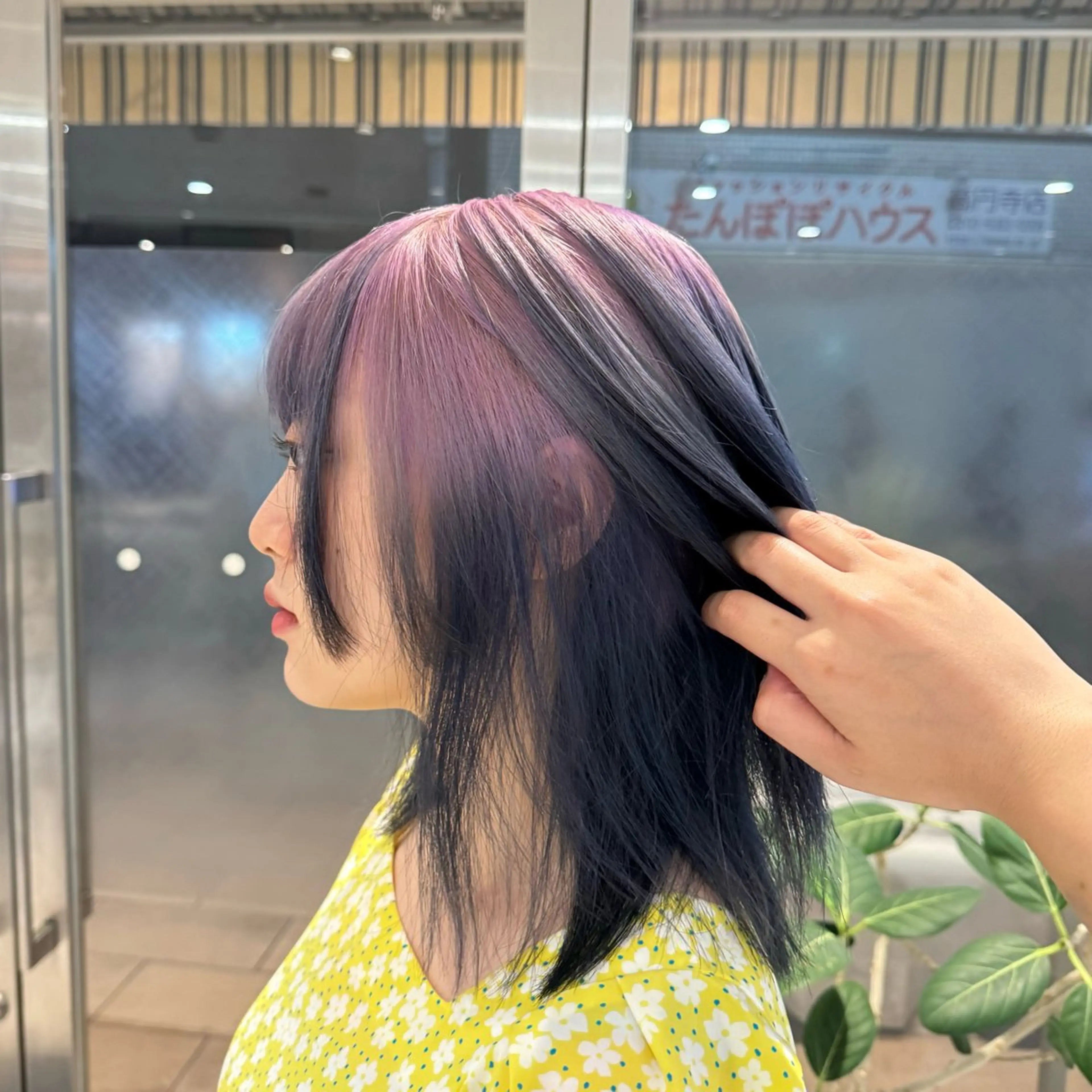 ミディアム ヘアカラー トリートメント ヘアセット 高円寺ハイトーン/ ブロンド/デザインのヘアスタイル