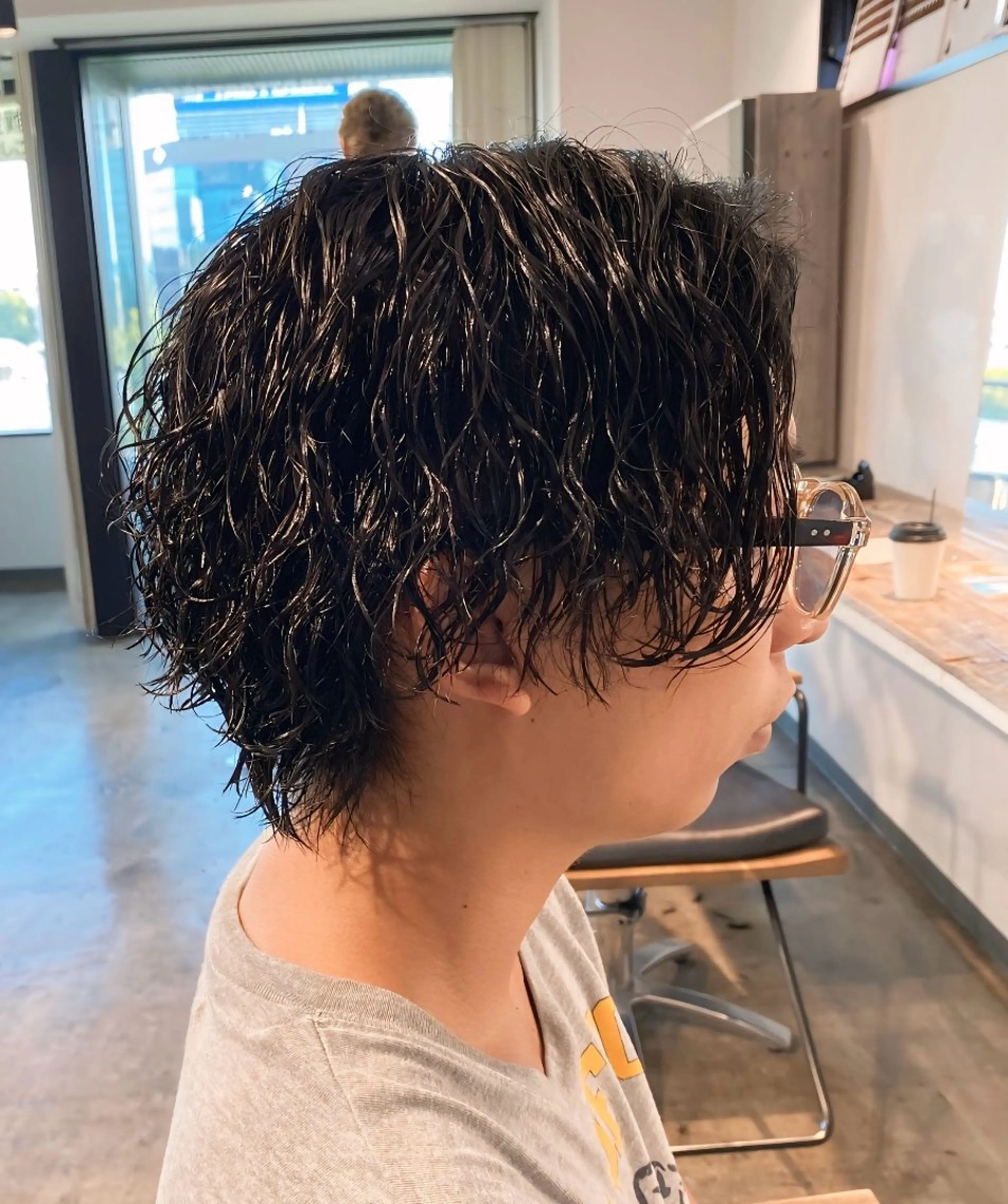 パーマ メンズ センターパート メンズパーマ 特化/中川拓也のヘアスタイル