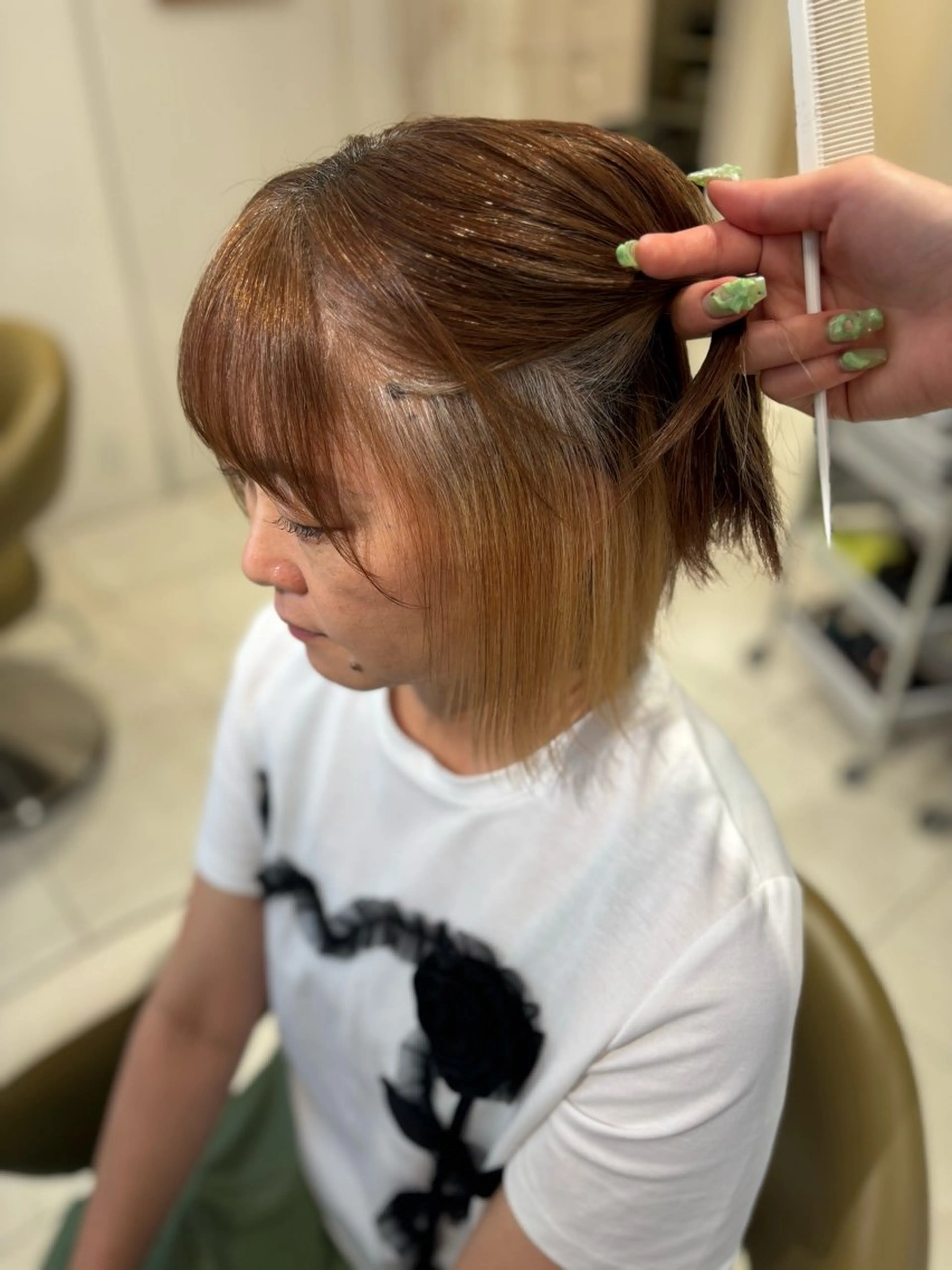 ミディアム 艶髪🫧‪🎀 岡由紀乃のヘアスタイル