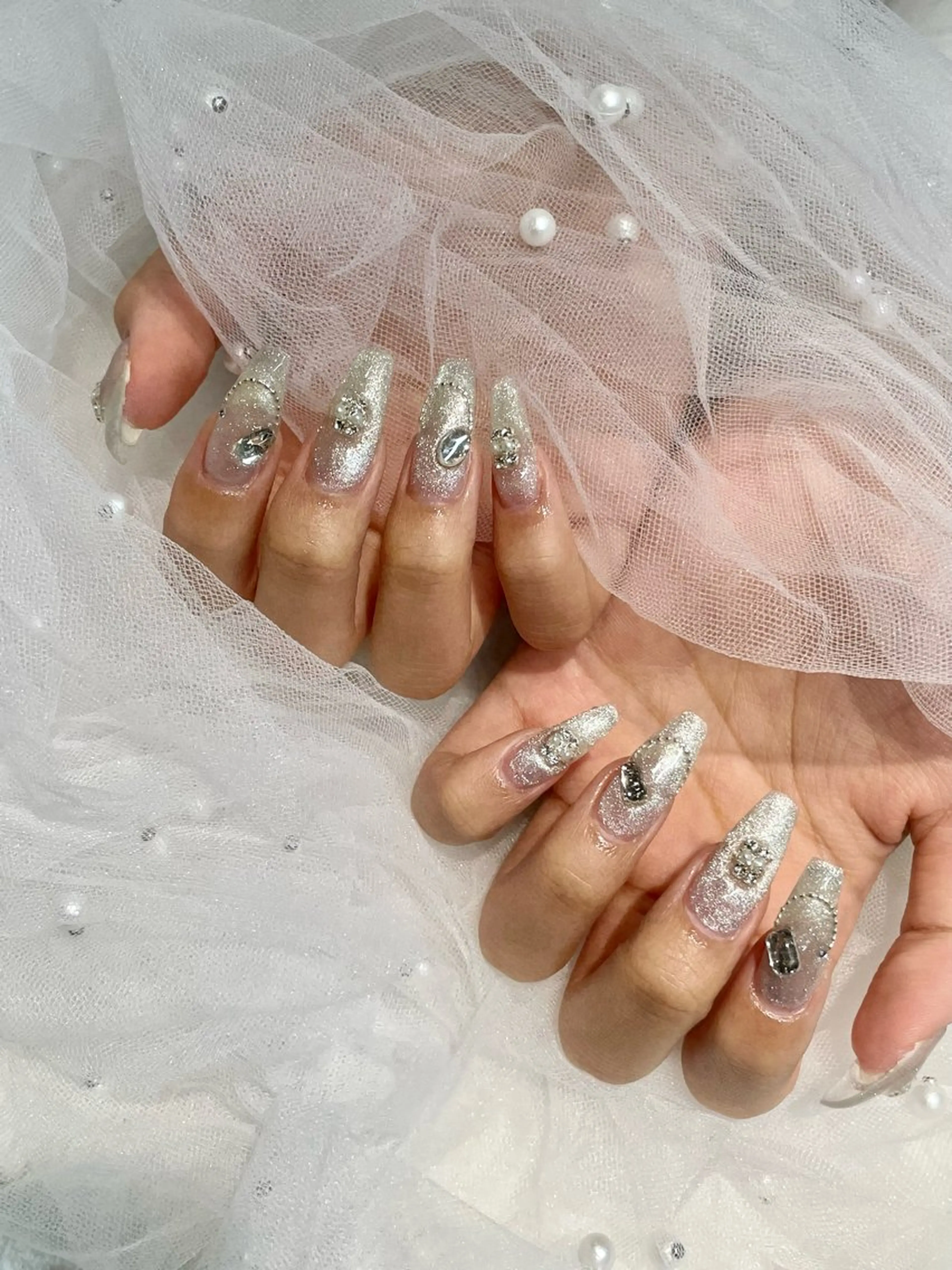 ネイル キラキラネイル マグネットネイル ハンドネイル I-nail Moeのネイルデザイン