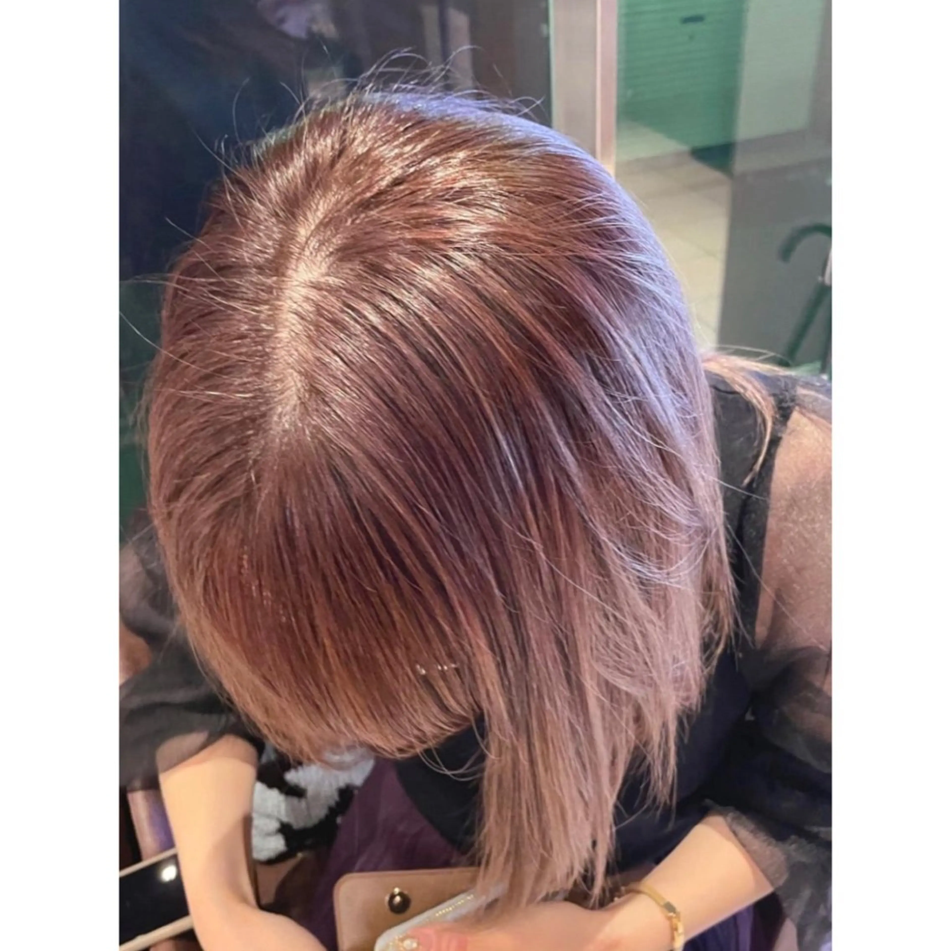 ミディアム カラー ブリーチ ダブルカラー ハイライトカラー ピンクカラー ハイライト Mplus  二子玉川所属・◎鹿嶋◎暖色ｶﾗｰ /ﾒﾝｽﾞﾊﾟｰﾏのヘアスタイル