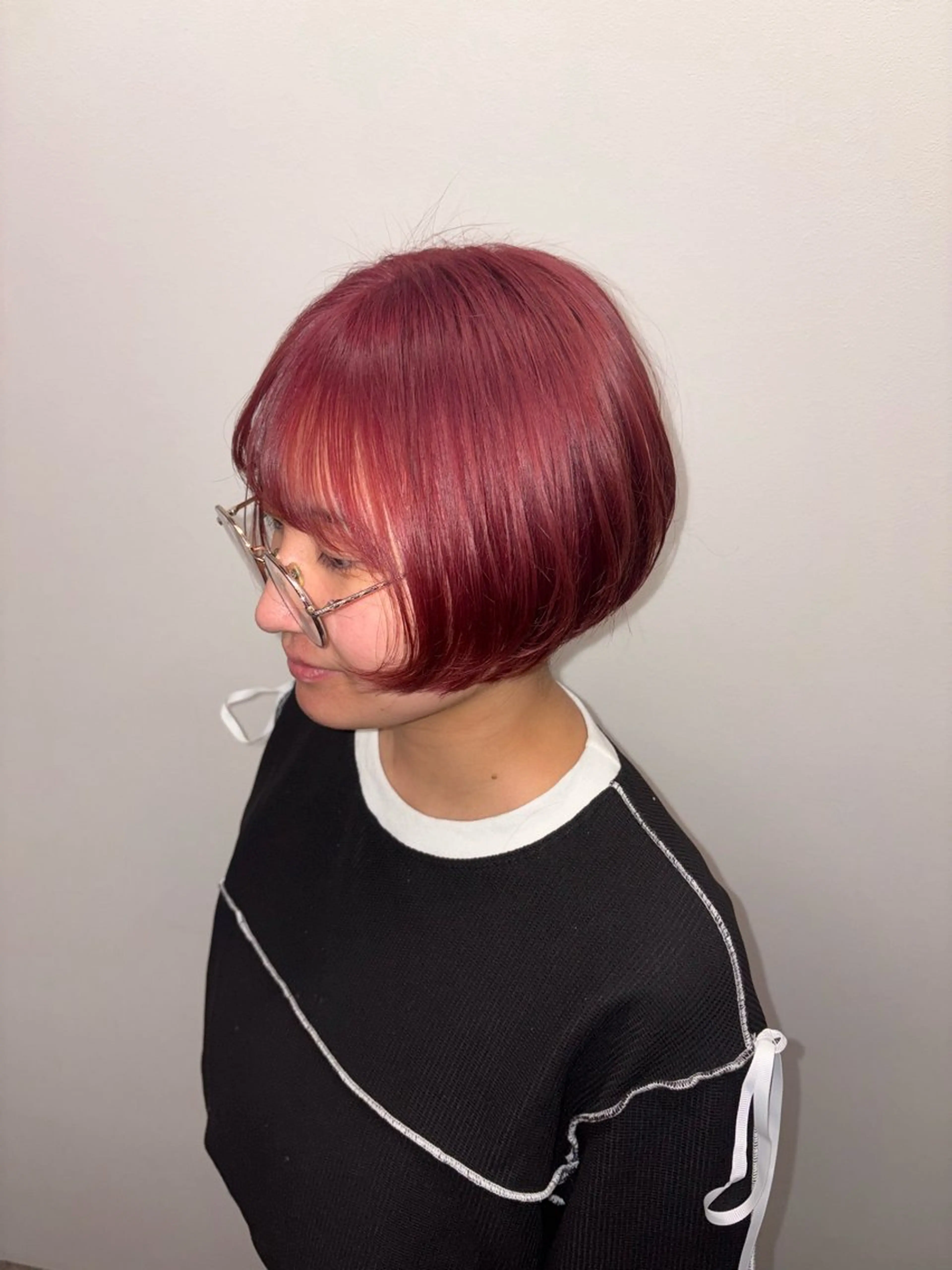 ショート カラー ピンクカラー ヘアカラー COTAN所属・🍒YUI🍒 暖色カラー/ブリーチのヘアスタイル