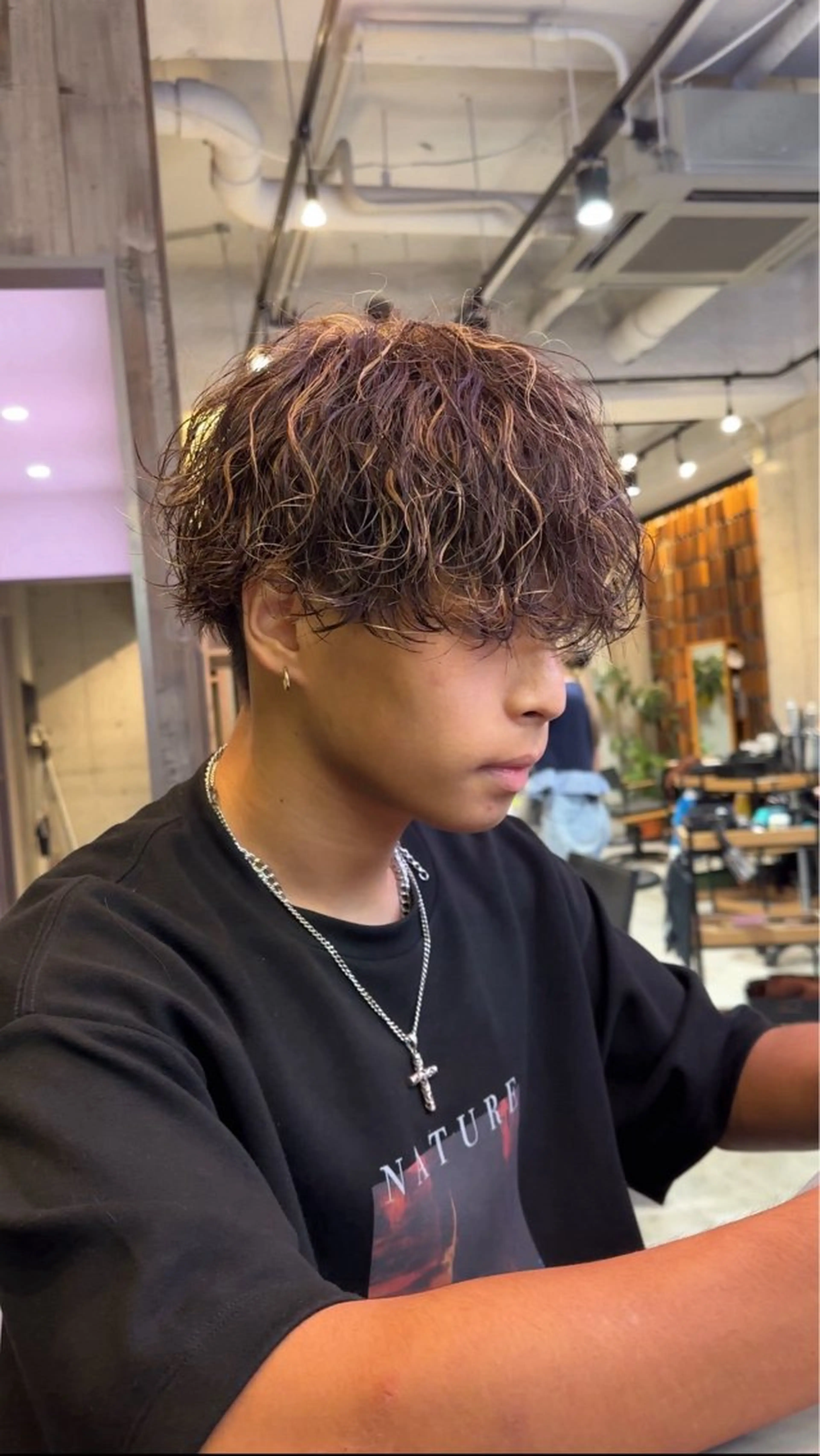 メンズ メンズハイライト メンズパーマ カット ヘアカラー パーマ 透明感カラー/ 艶カラー/将生のヘアスタイル