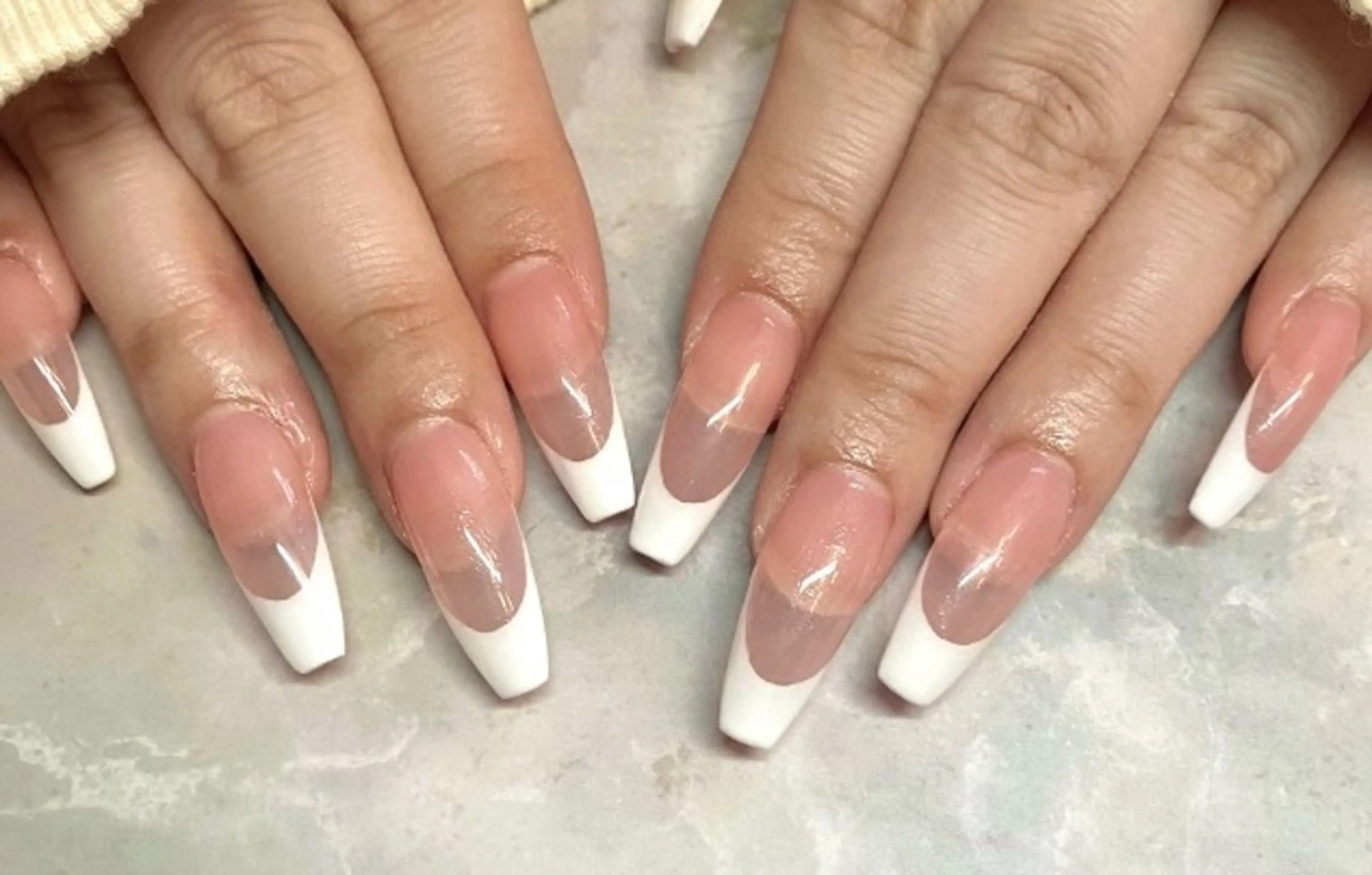 ネイル フレンチネイル ロングネイル ハンドネイル rii 　nail所属・rii  nail rikoのネイルデザイン