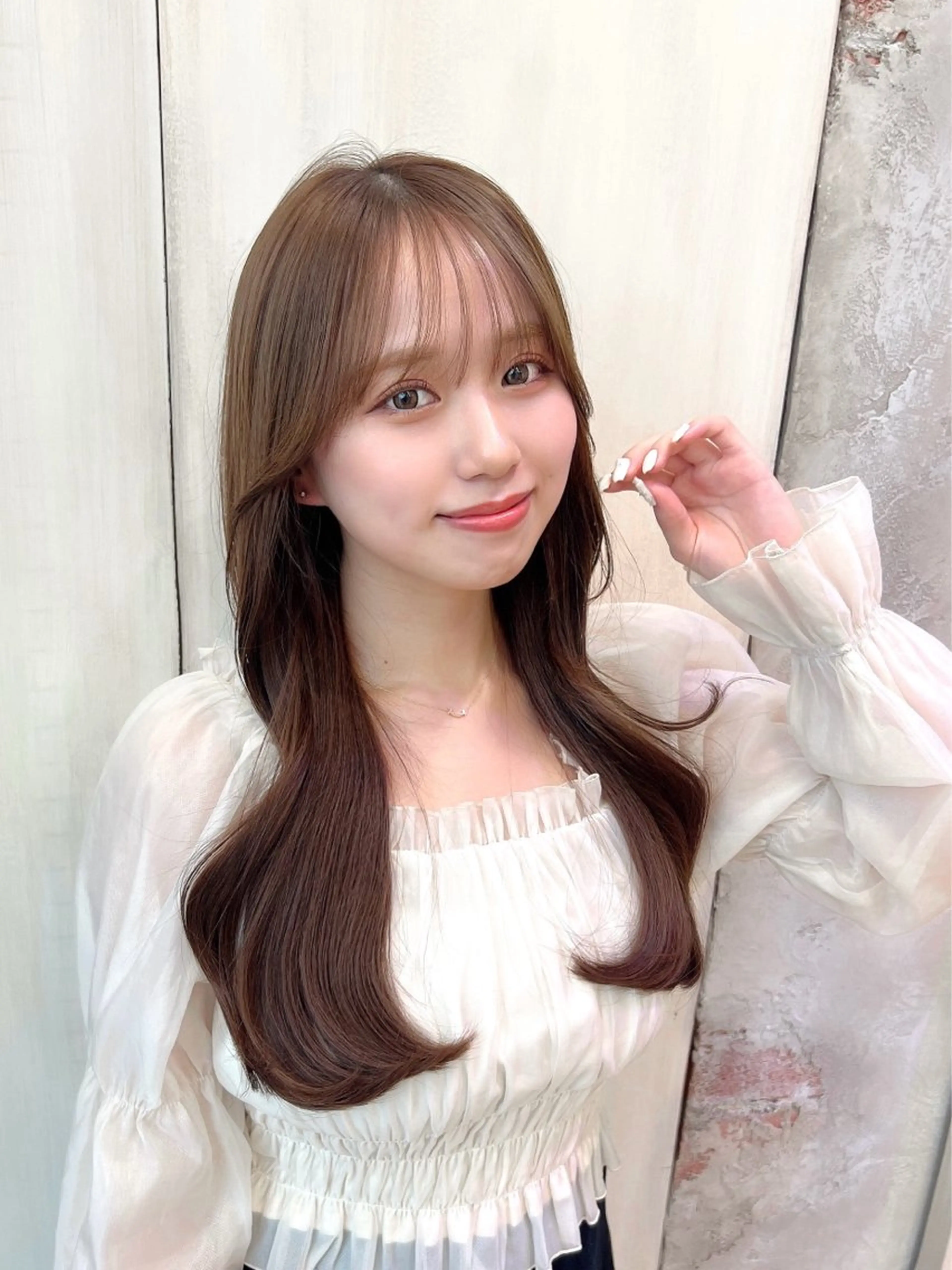 セミロング レイヤーカット カット ヘアカラー トリートメント 🧡くびれヘア/前髪 顔周り🧡久原結衣のヘアスタイル