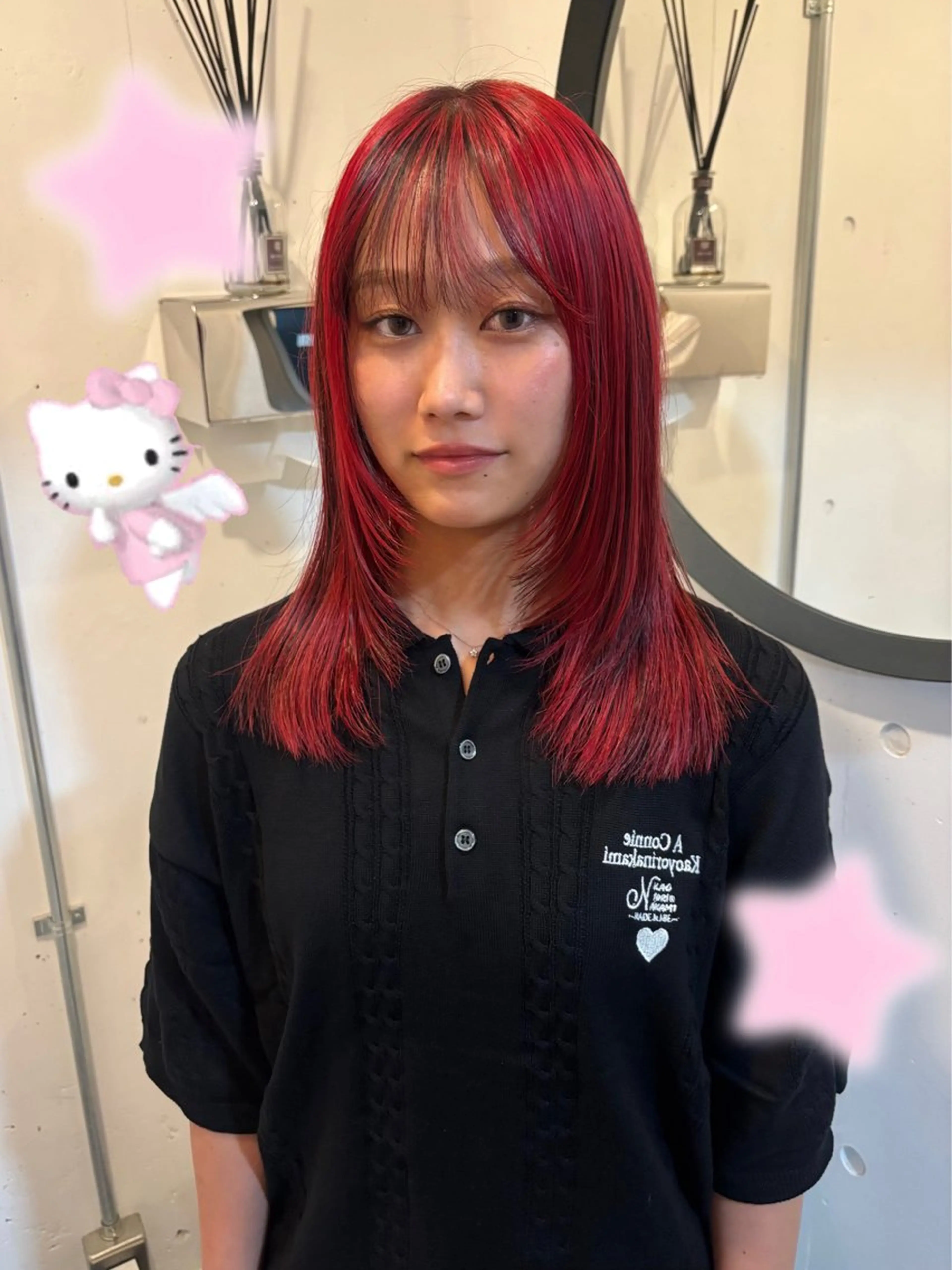 ミディアム カラー ヘアカラー ✩似合わせパーマ /レイヤー✩momoのヘアスタイル