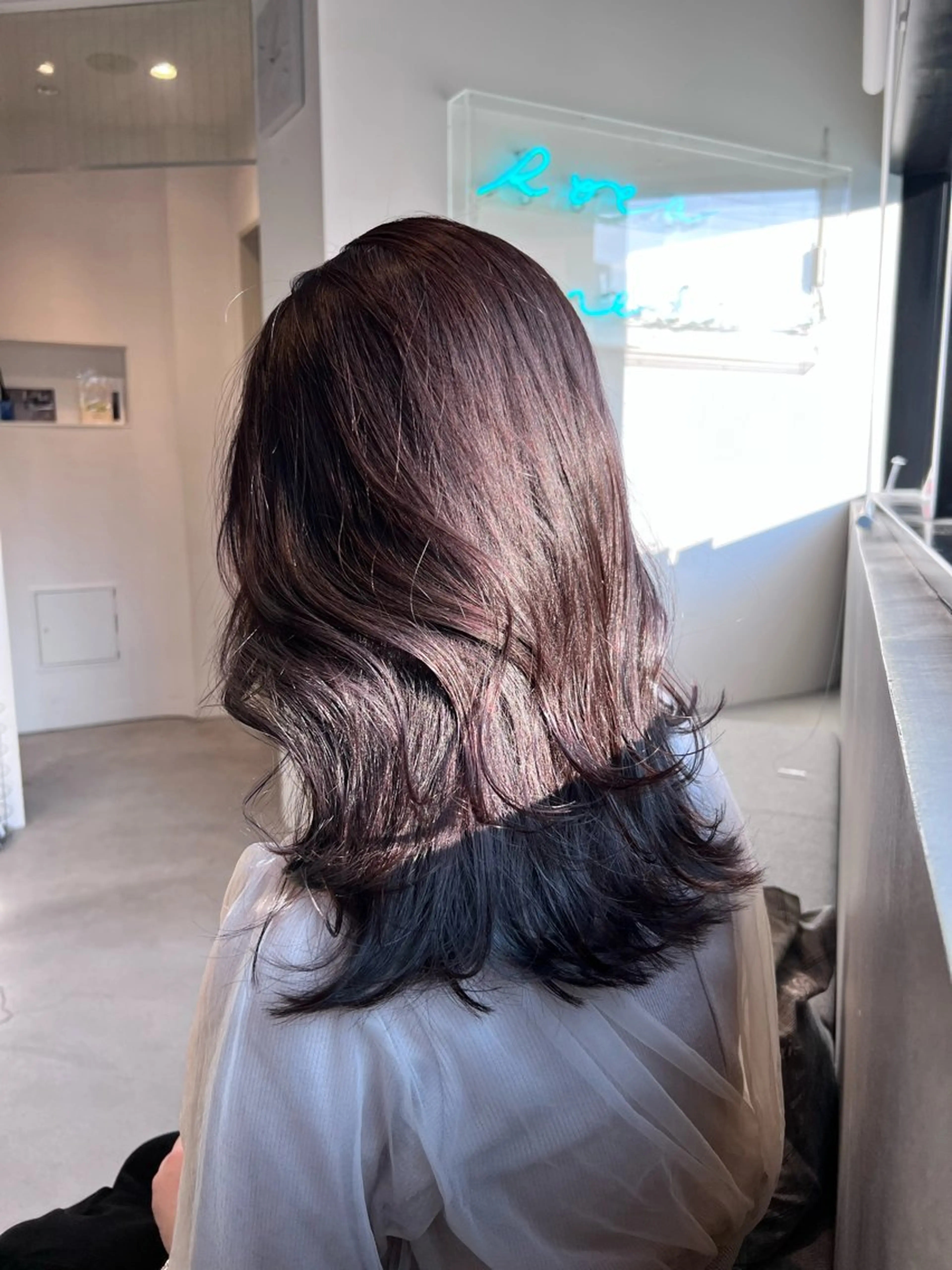 ミディアム カラー カット ヘアカラー トリートメント 🌐👽フクイ キララ🌎💎のヘアスタイル