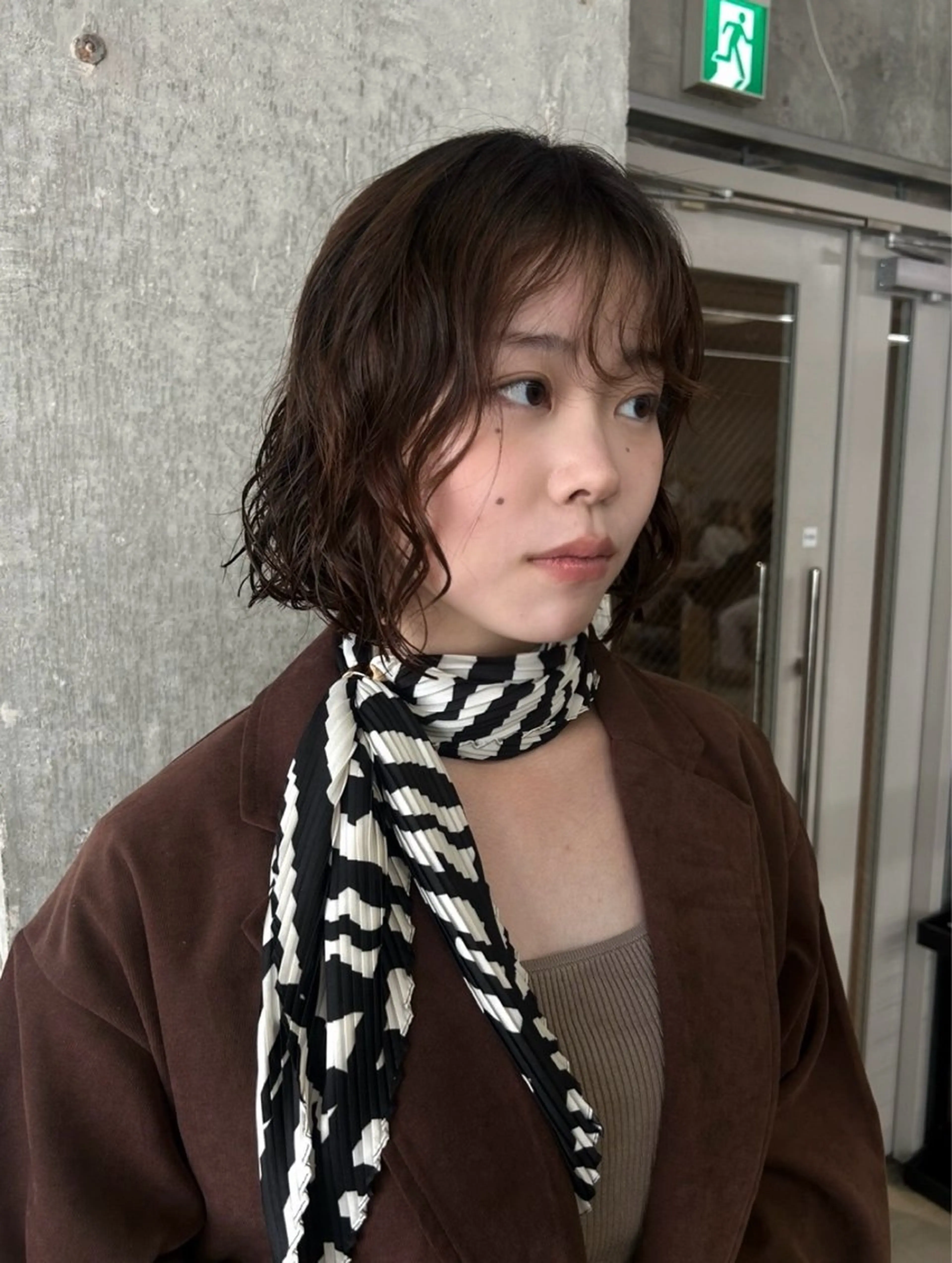 ミディアム カット ヘアカラー パーマ 伊藤ほのか /パーマ/ショートのヘアスタイル