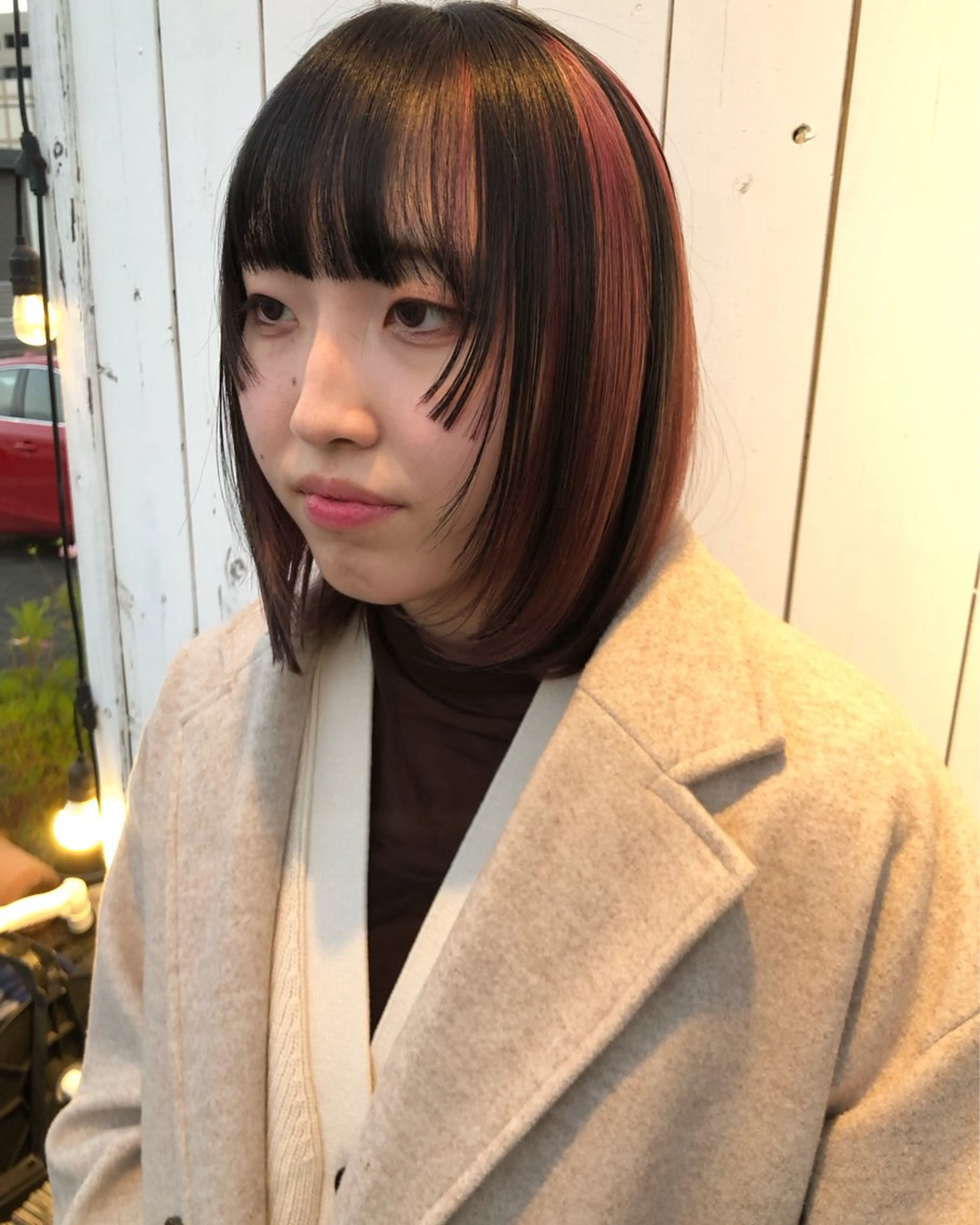 ミディアム カット ヘアカラー デザインカット🎨 ボブ🫟おざきのヘアスタイル