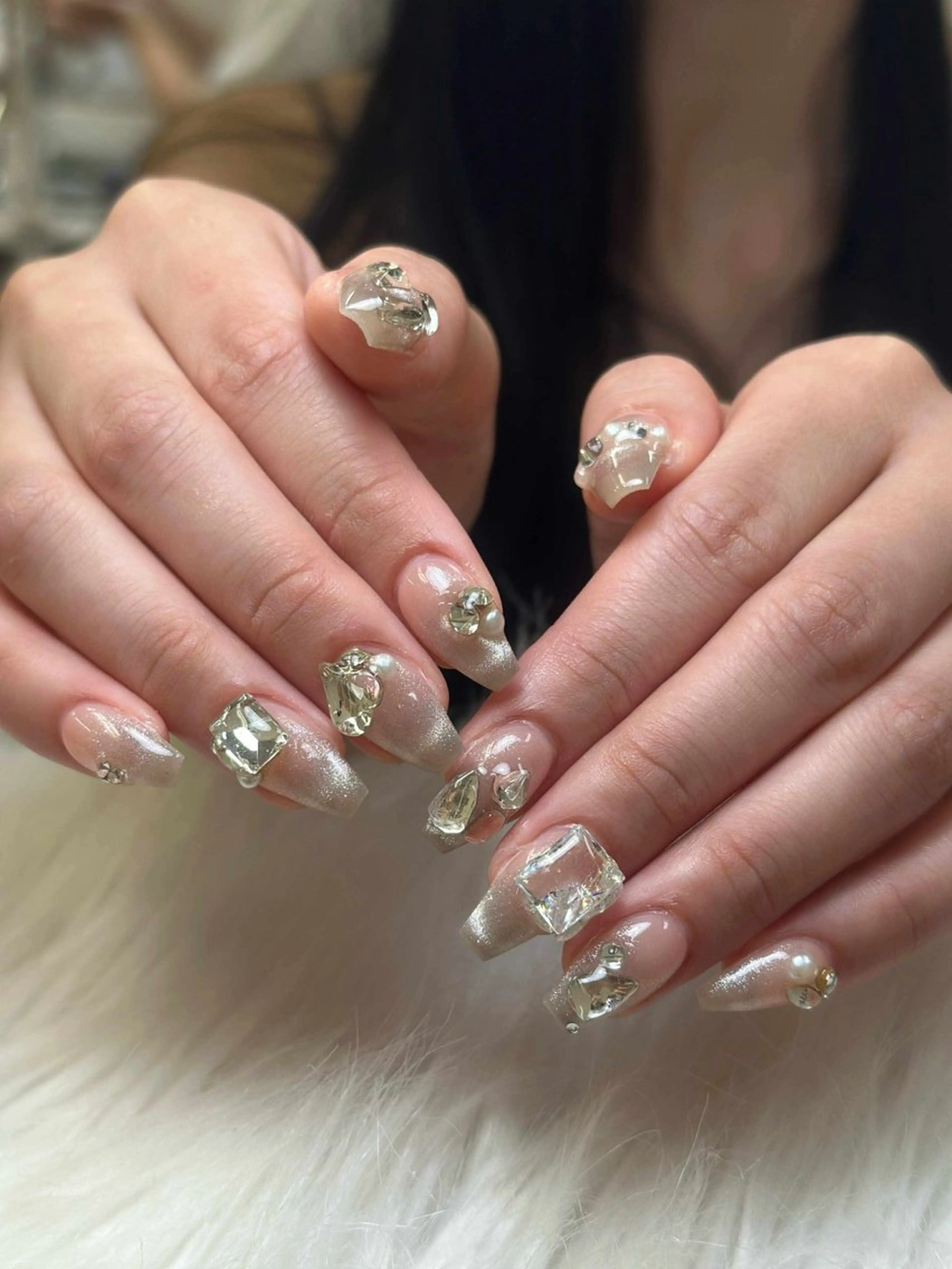ネイル アートネイル 成人式 ジェルネイル ニュアンスネイル 夏ネイル ハンドネイル Nie Nail Shinokuboのネイルデザイン