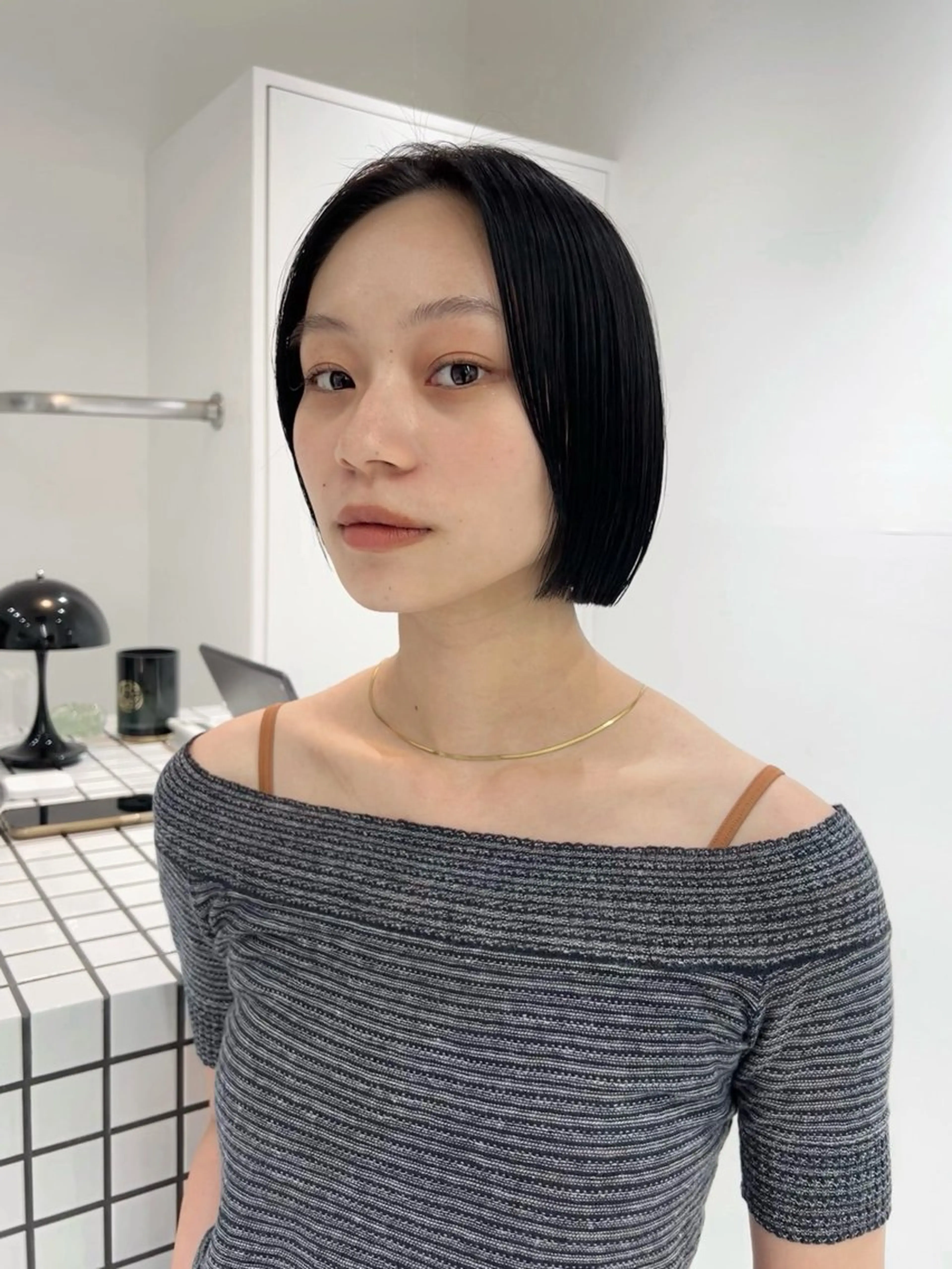 ショート カラー カット ヘアカラー 🌱ぱつっと/ボブ 🌱のヘアスタイル
