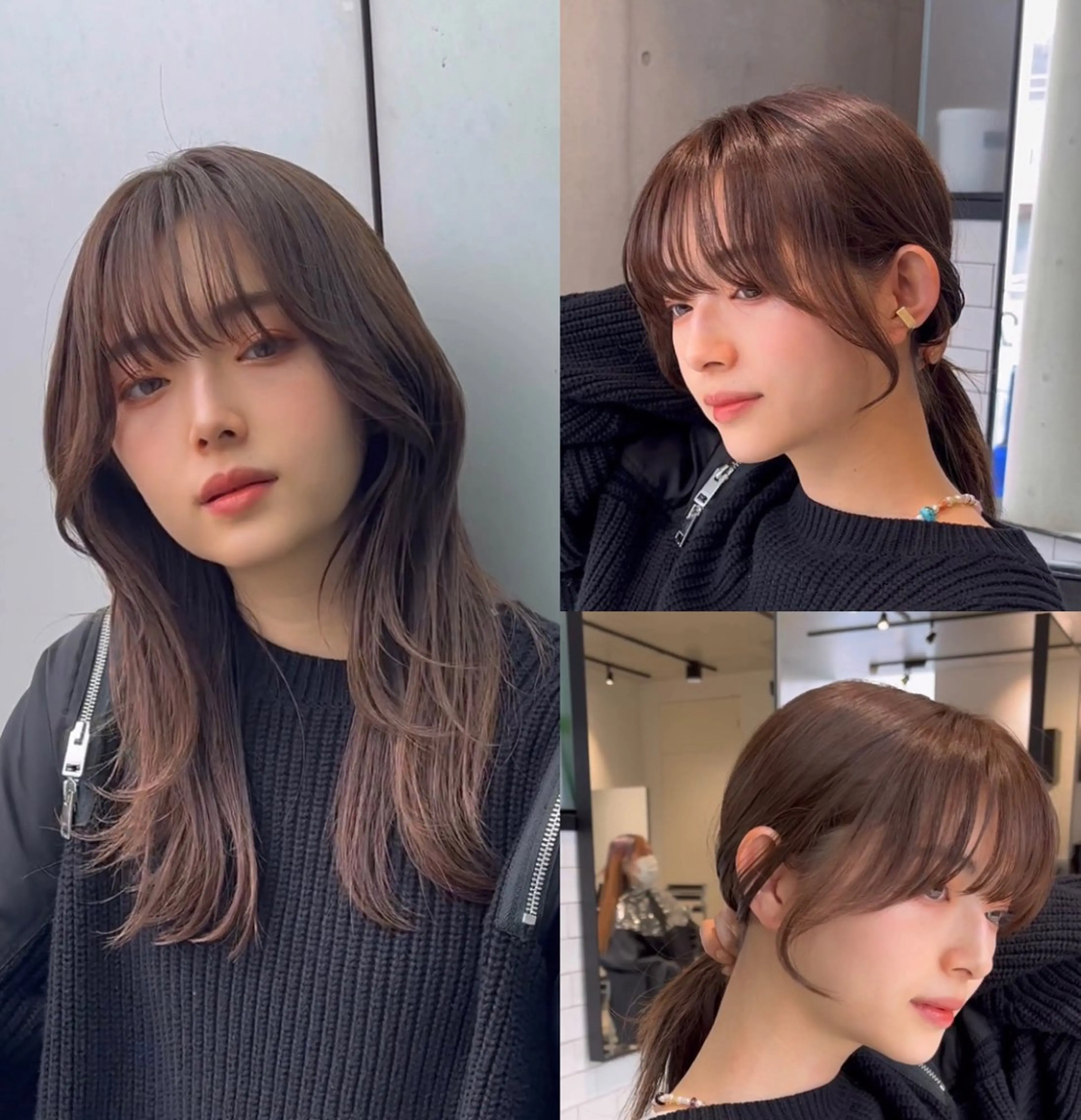 ミディアム カラー カット ヘアカラー トリートメント 🌫️大人韓国ヘア 🌫️naoyaのヘアスタイル