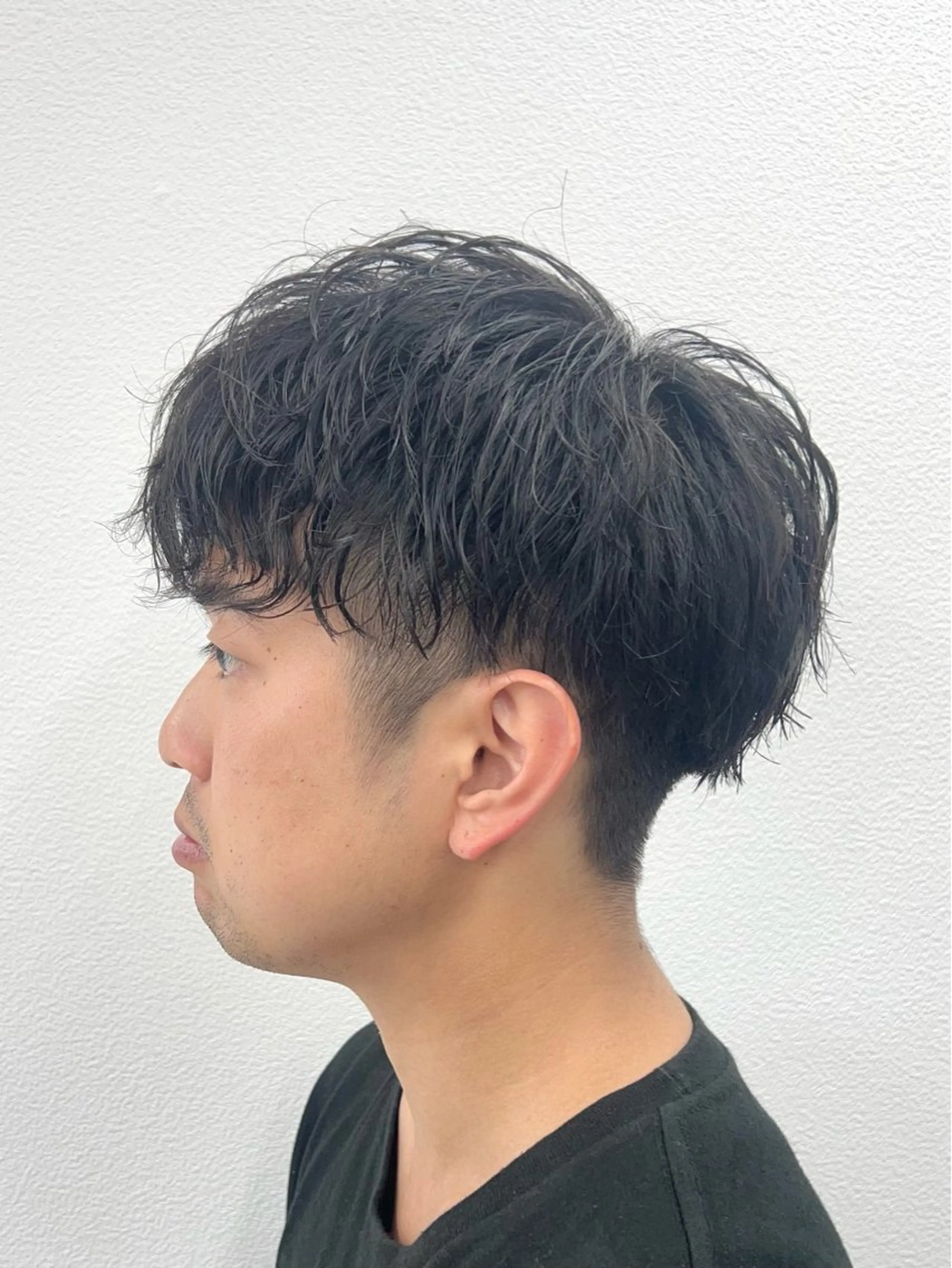 ショート パーマ メンズ メンズパーマ カット パーマ 飛田 楓信のヘアスタイル