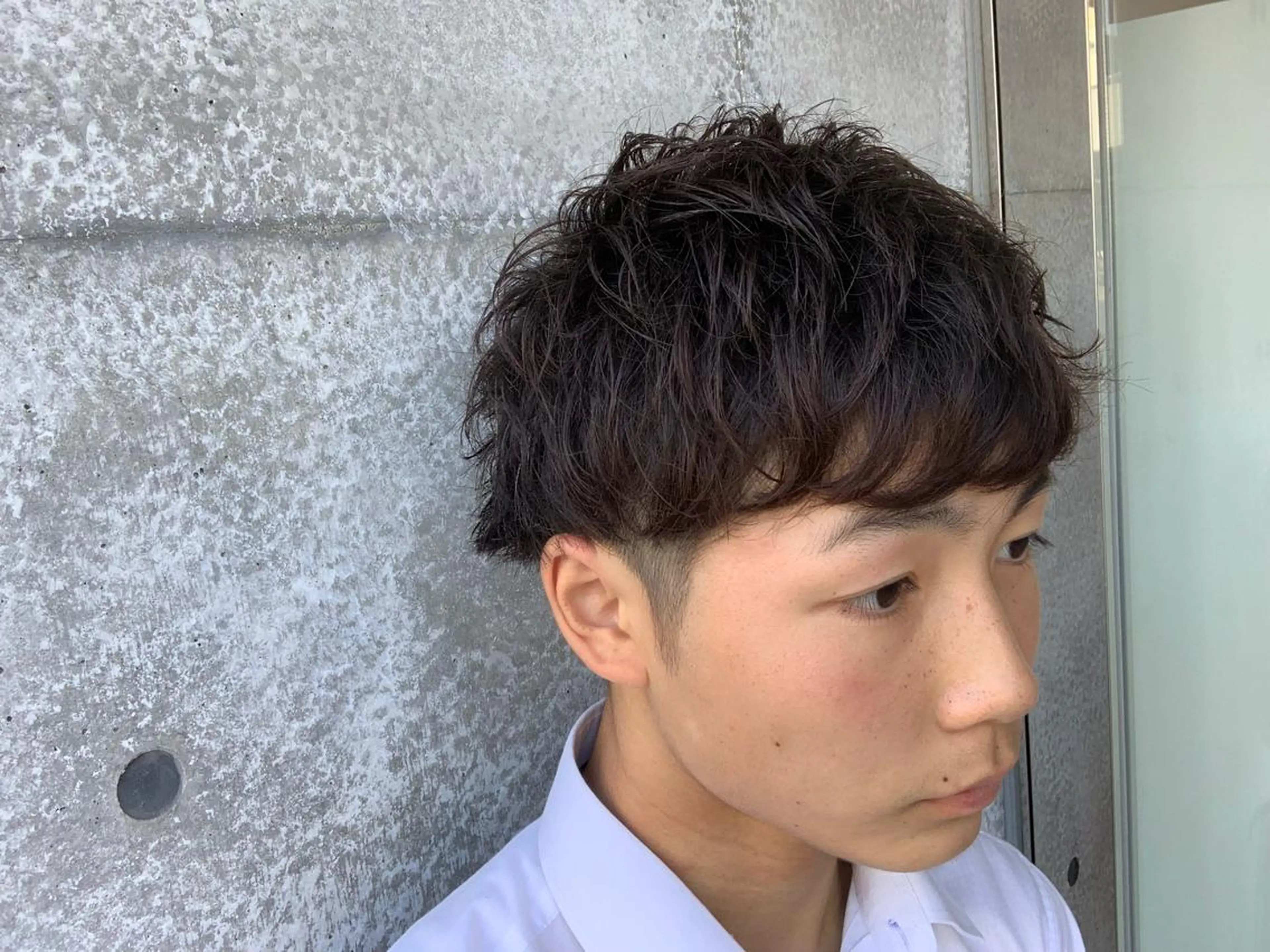 ショート パーマ メンズ メンズパーマフェード シモジタカヒロのヘアスタイル