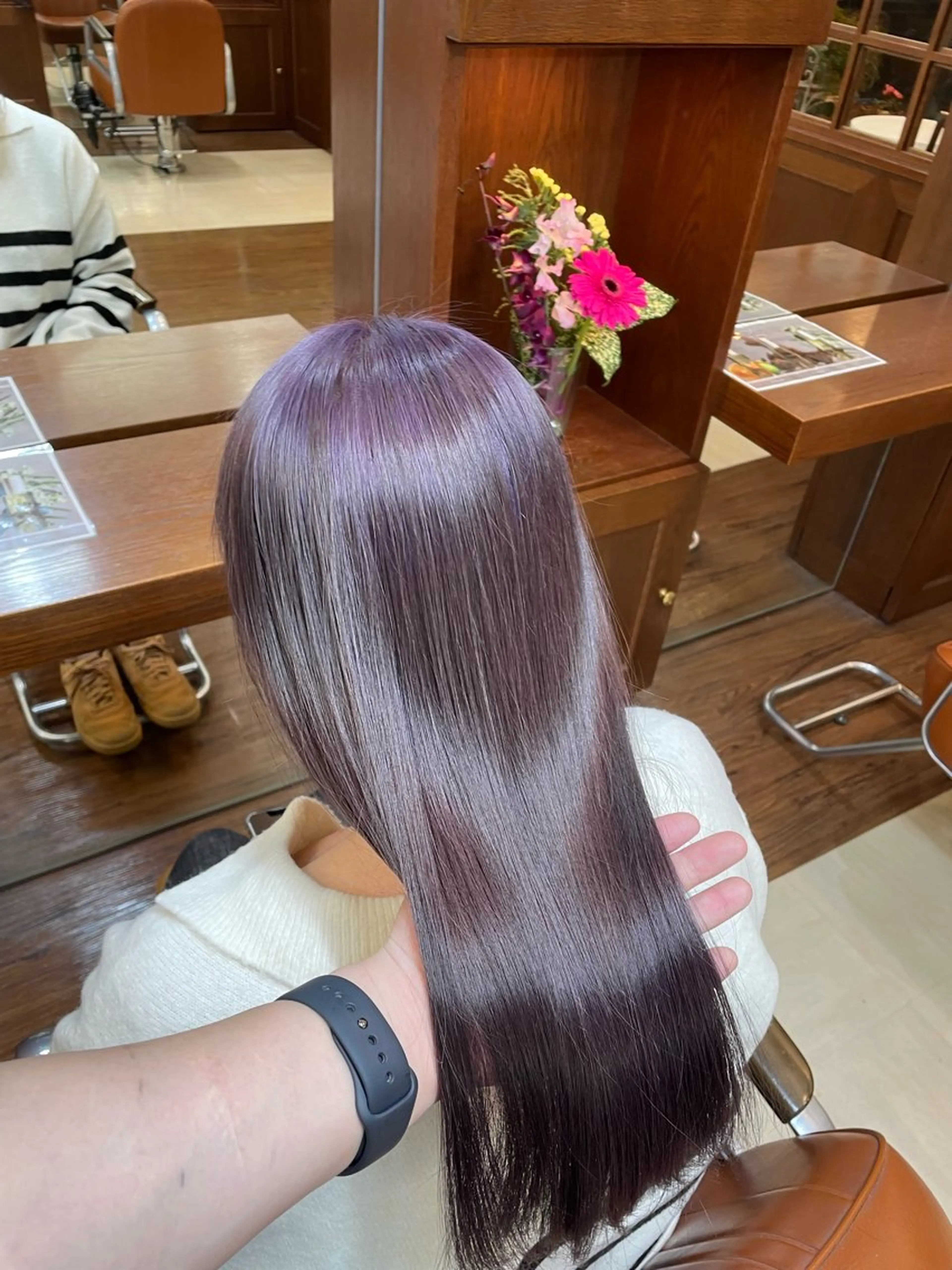 ロング カラー カット 縮毛矯正 "天使の輪"量産👑 溝の口/佐藤那都のヘアスタイル