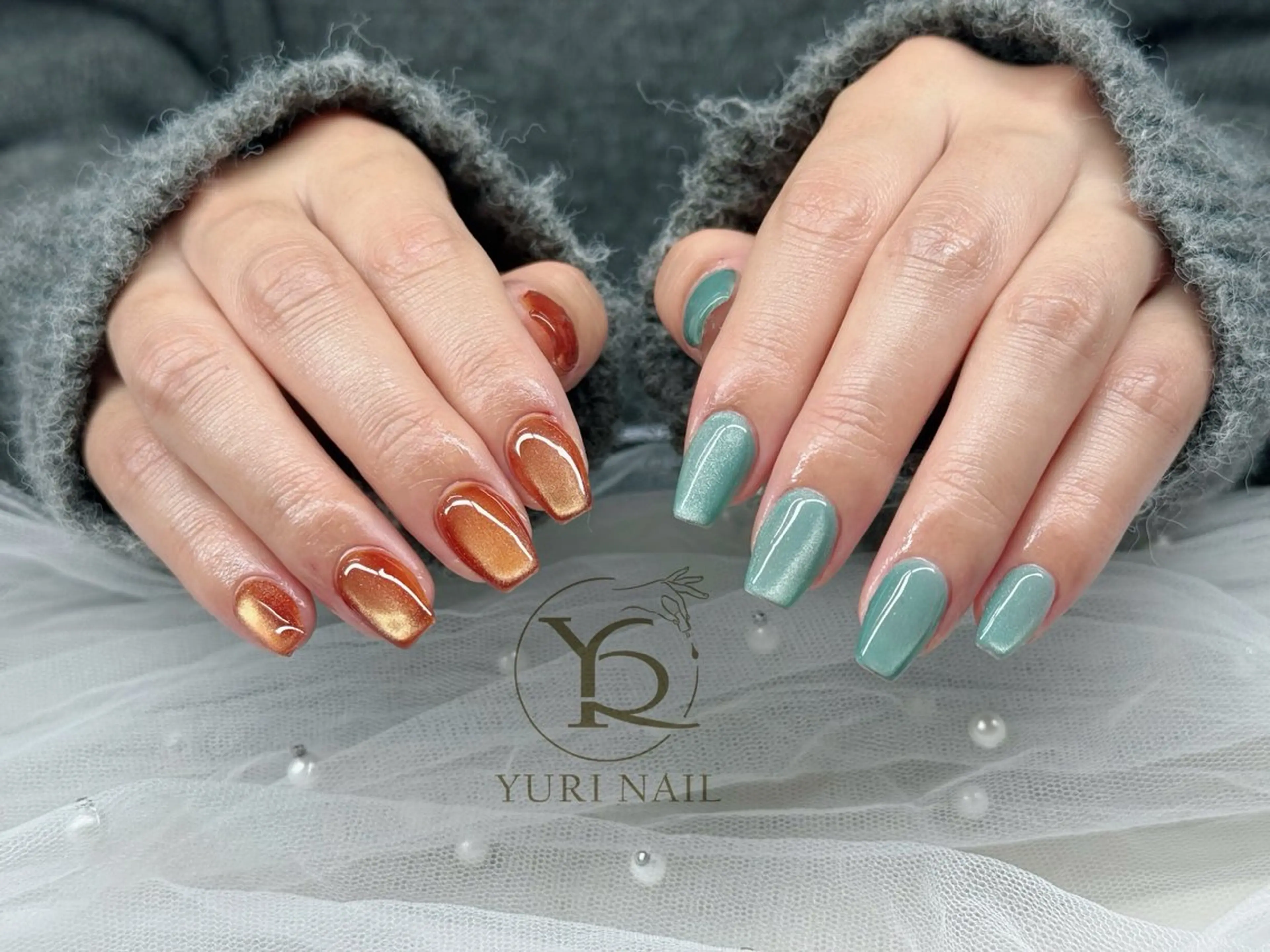 ネイル チークネイル フットネイル グラデーション 韓国ネイル 持ち込み ハンドネイル フットネイル ハンドケア YURI Nail Narita所属・YURI Nail NARITAのネイルデザイン