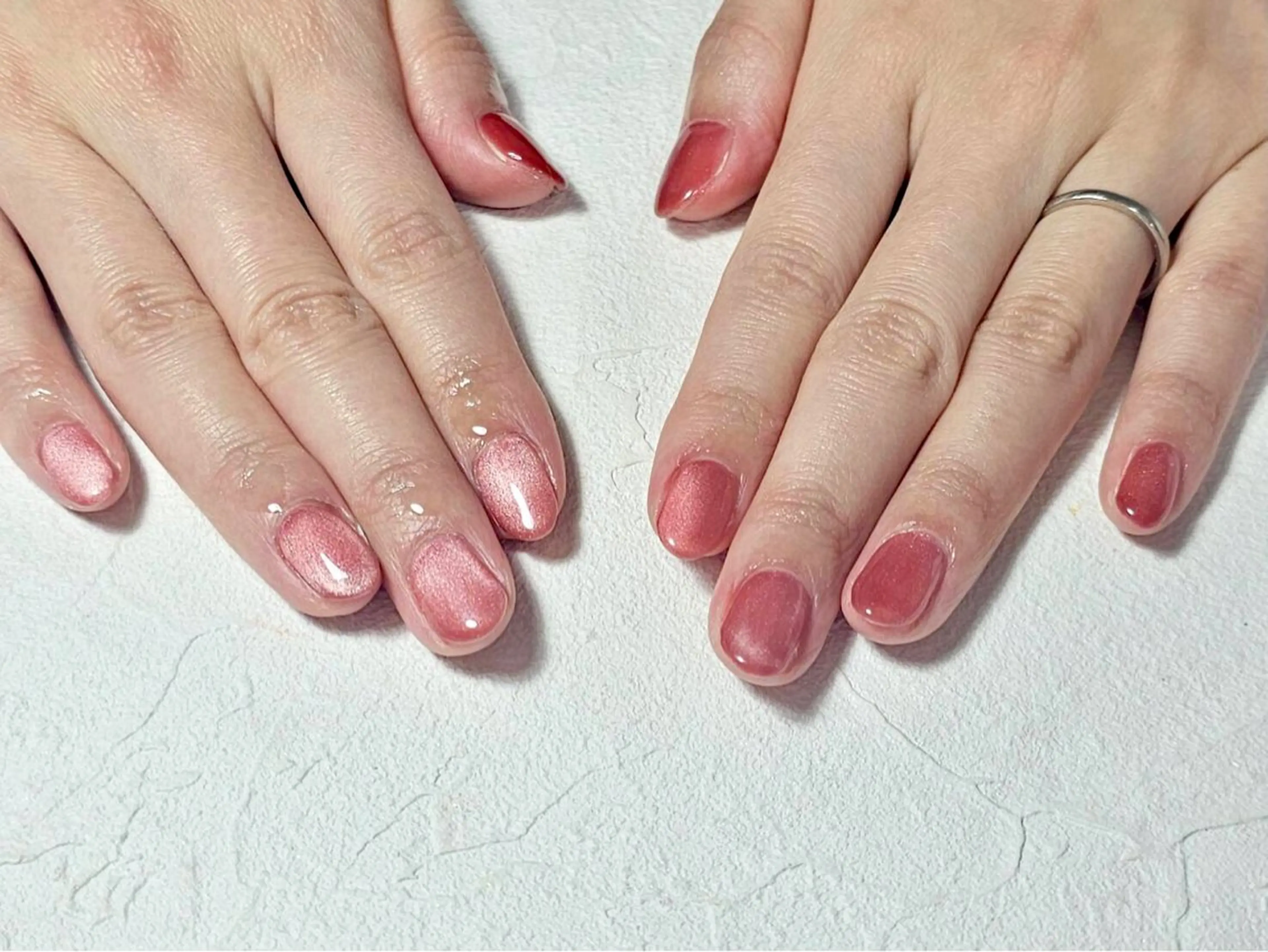 ネイル オーロラネイル フットネイル フレンチネイル ジェルネイル マグネットネイル ハンドネイル Mogu nail 二子玉川のネイルデザイン