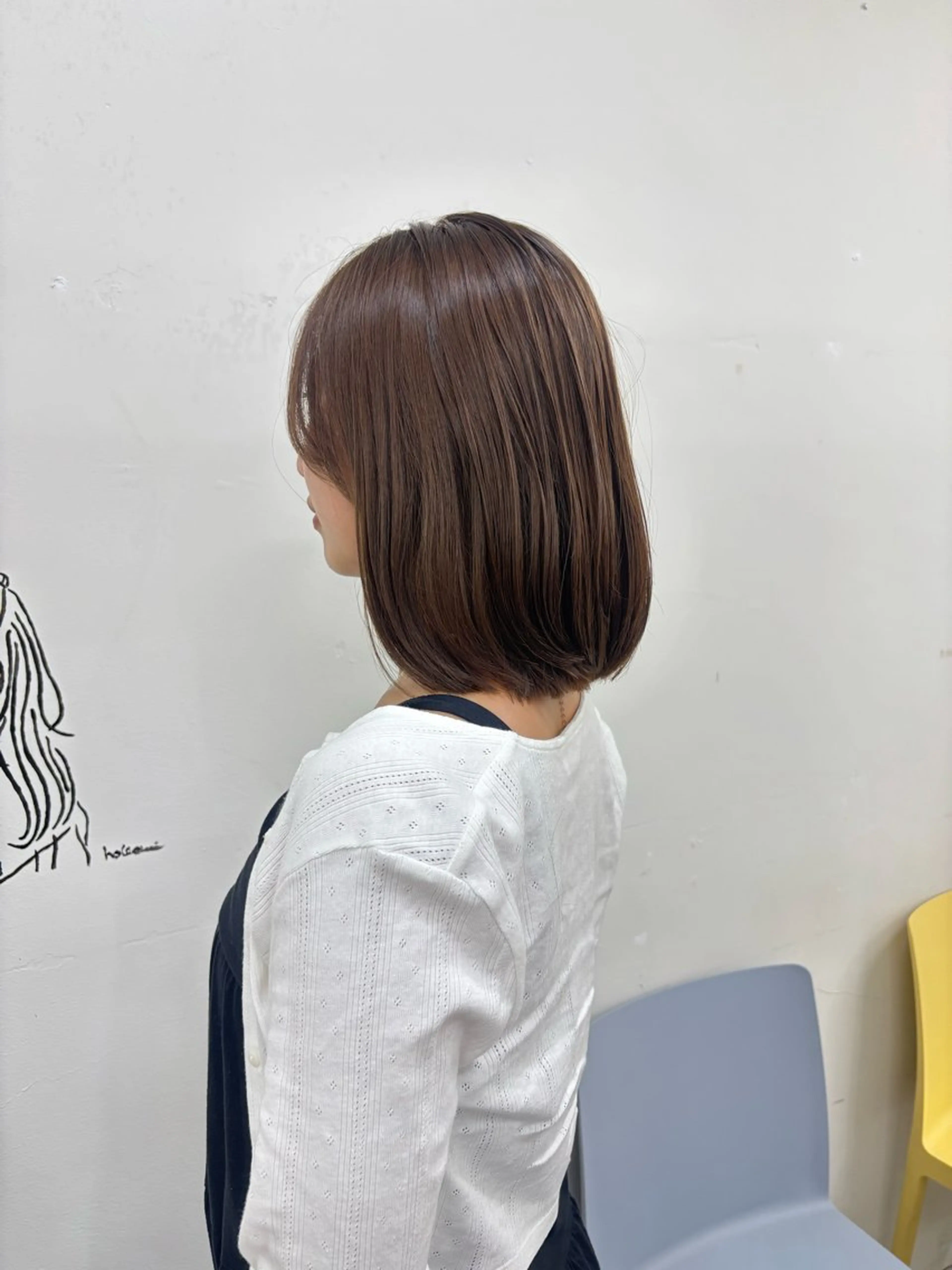 ミディアム カラー カット ヘアカラー トリートメント 似合わせ美髪ヘア✨ 天王寺．阿倍野🌈のヘアスタイル