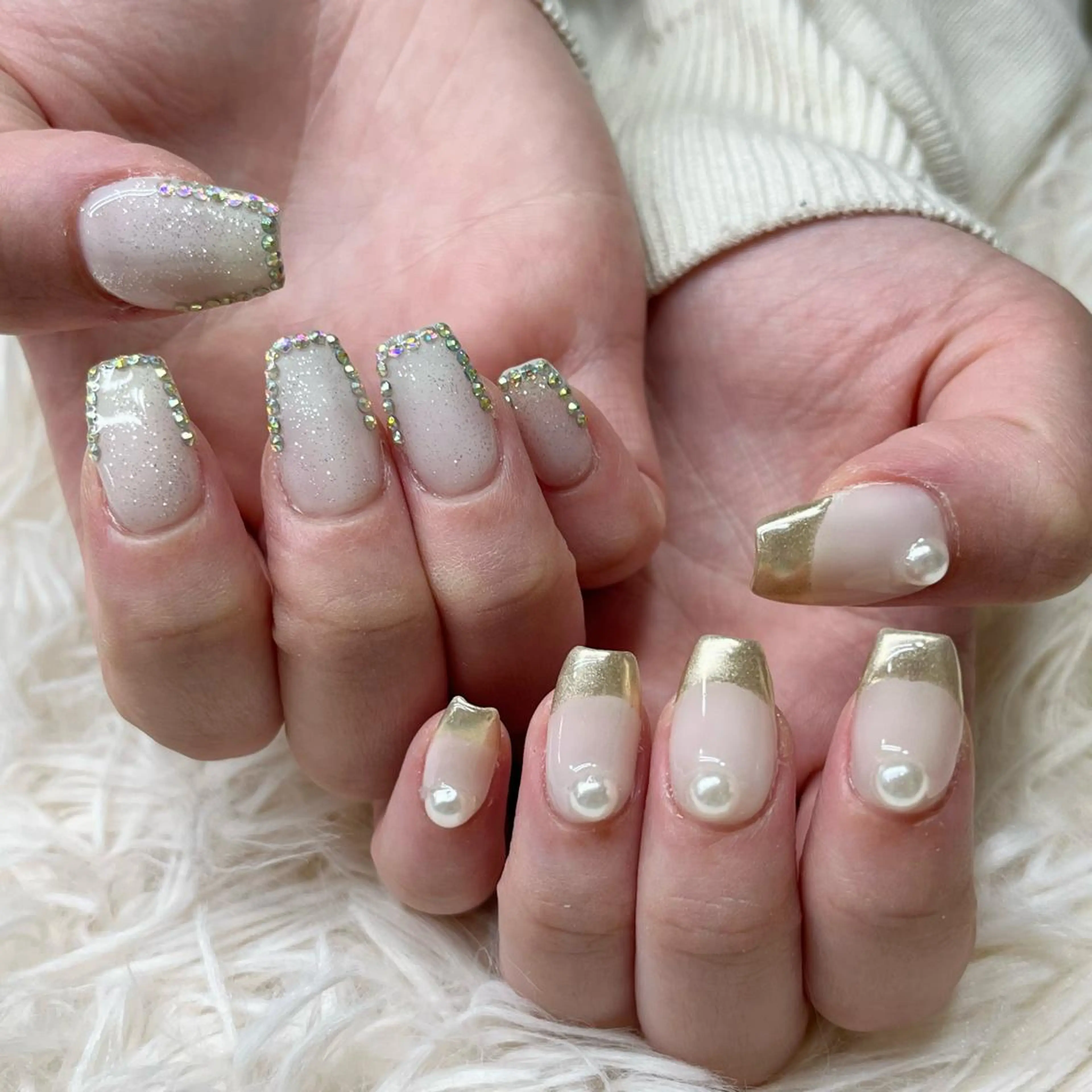 ネイル アートネイル クリアネイル フレンチネイル ジェルネイル ガラスフレンチ ハンドネイル 🐕‍🦺Yappy 💗A-tanのネイルデザイン