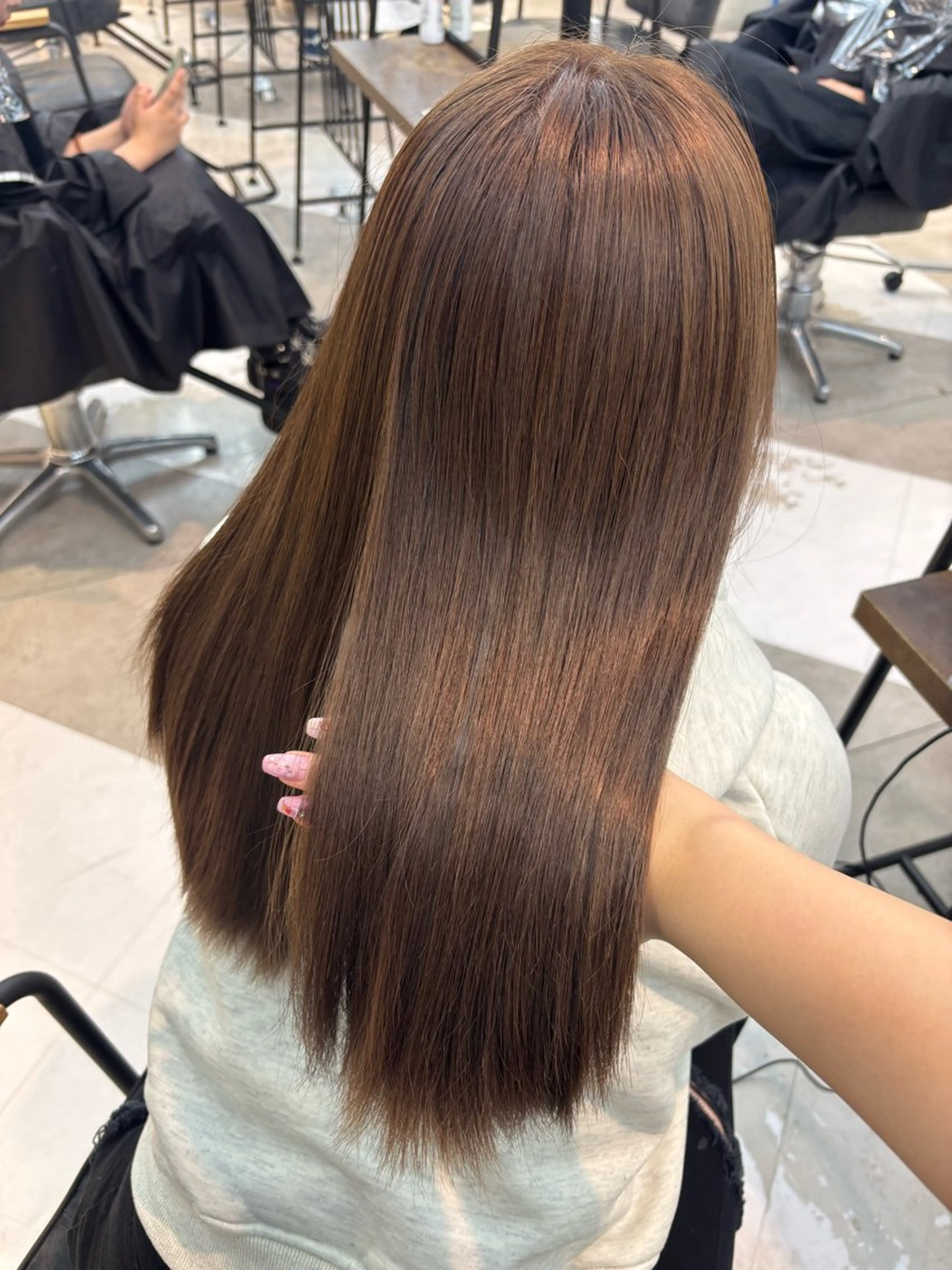 ロング カラー ヘアカラー 透明感カラー/ネイル hiroka🩰🎀のネイルデザイン