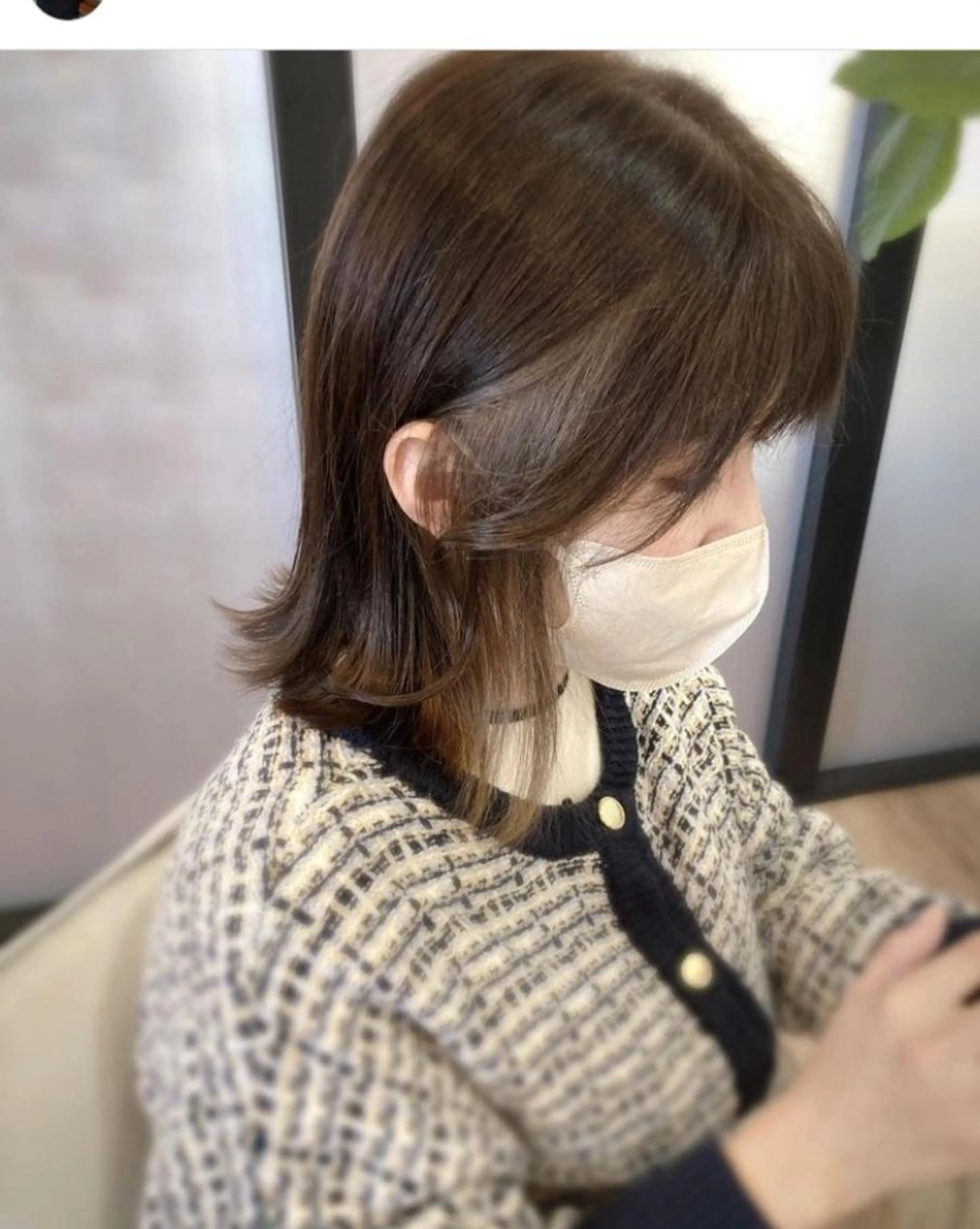 イヤリングカラーのみ(ブリーチ1回·オンカラー1回)+FLOWDIAシステムトリートメントの写真