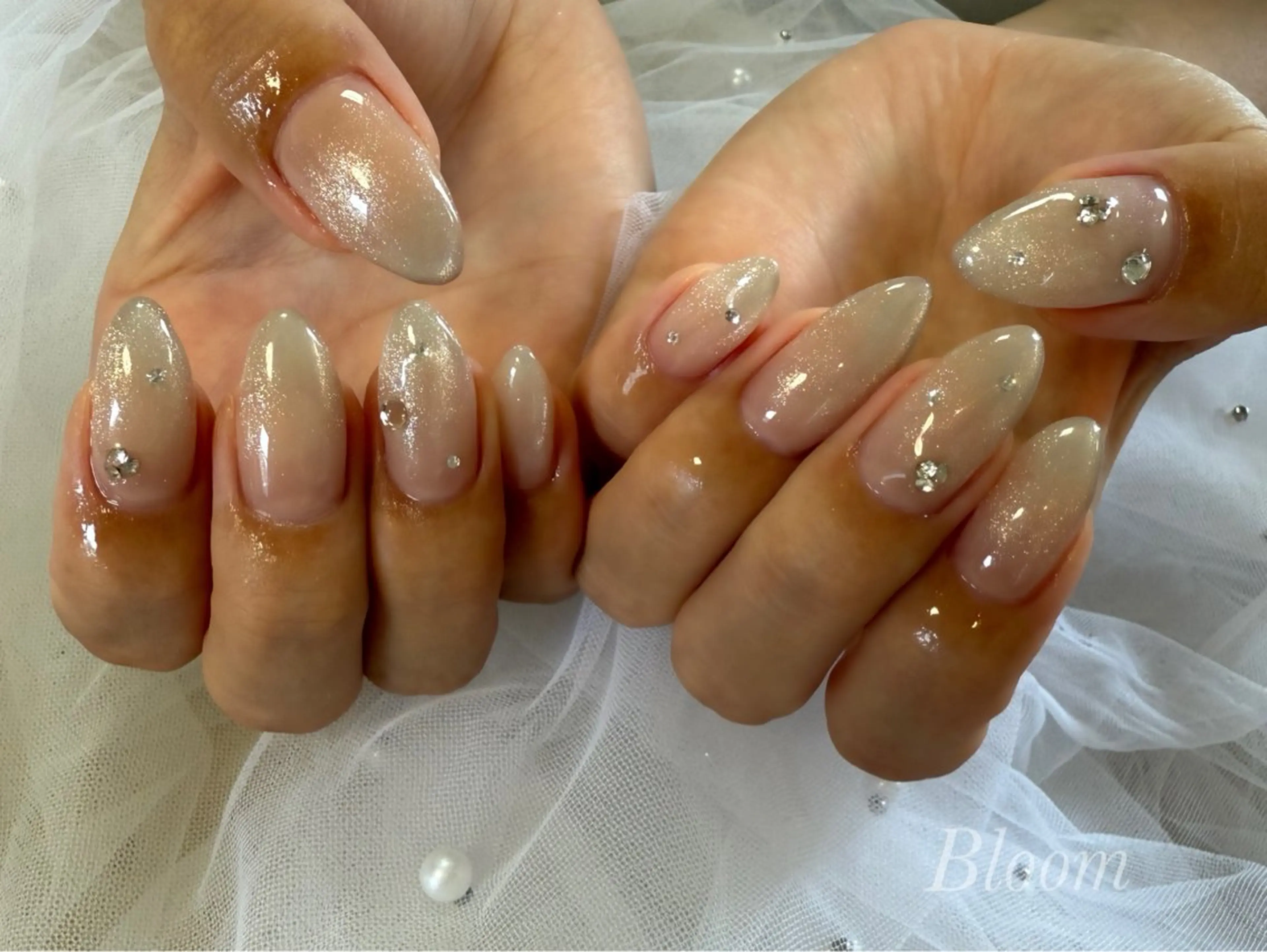 ネイル クリアネイル グラデーション ハンドネイル Bloom a nail studio所属・松下 未来のネイルデザイン