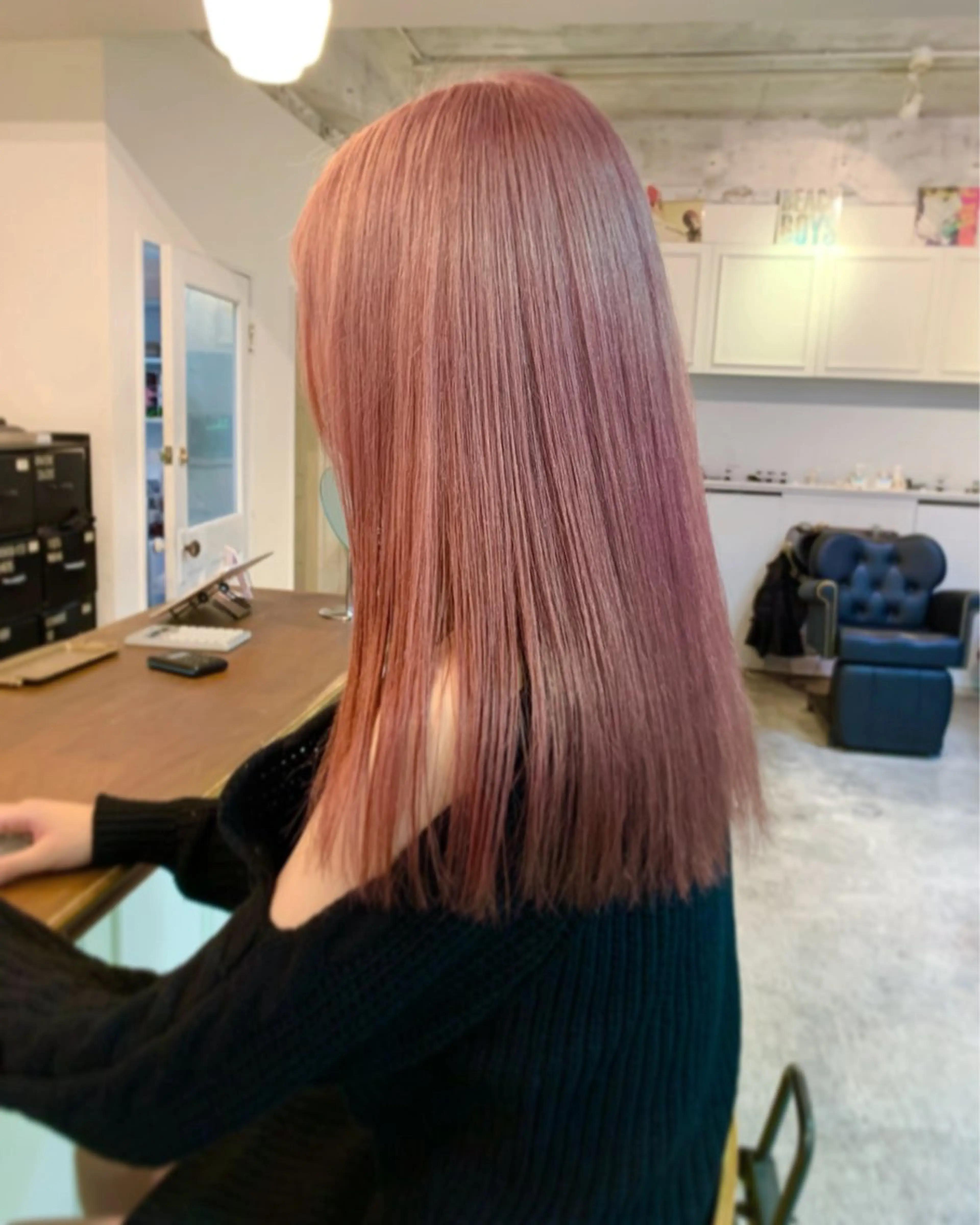 セミロング カラー ヘアアレンジ ヘアカラー トリートメント ヘッドスパ ヘアセット 山口 樹里のヘアスタイル