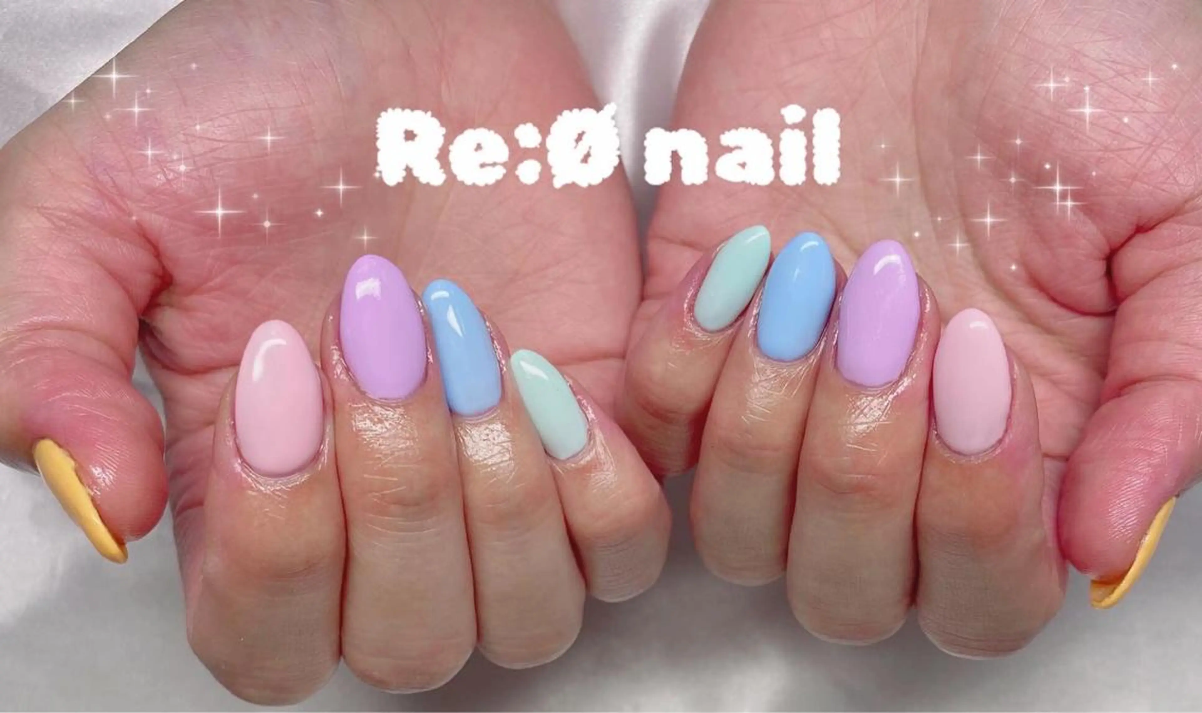ネイル 春ネイル ハンドネイル Re:Ø nail 🩵TSUJIのネイルデザイン