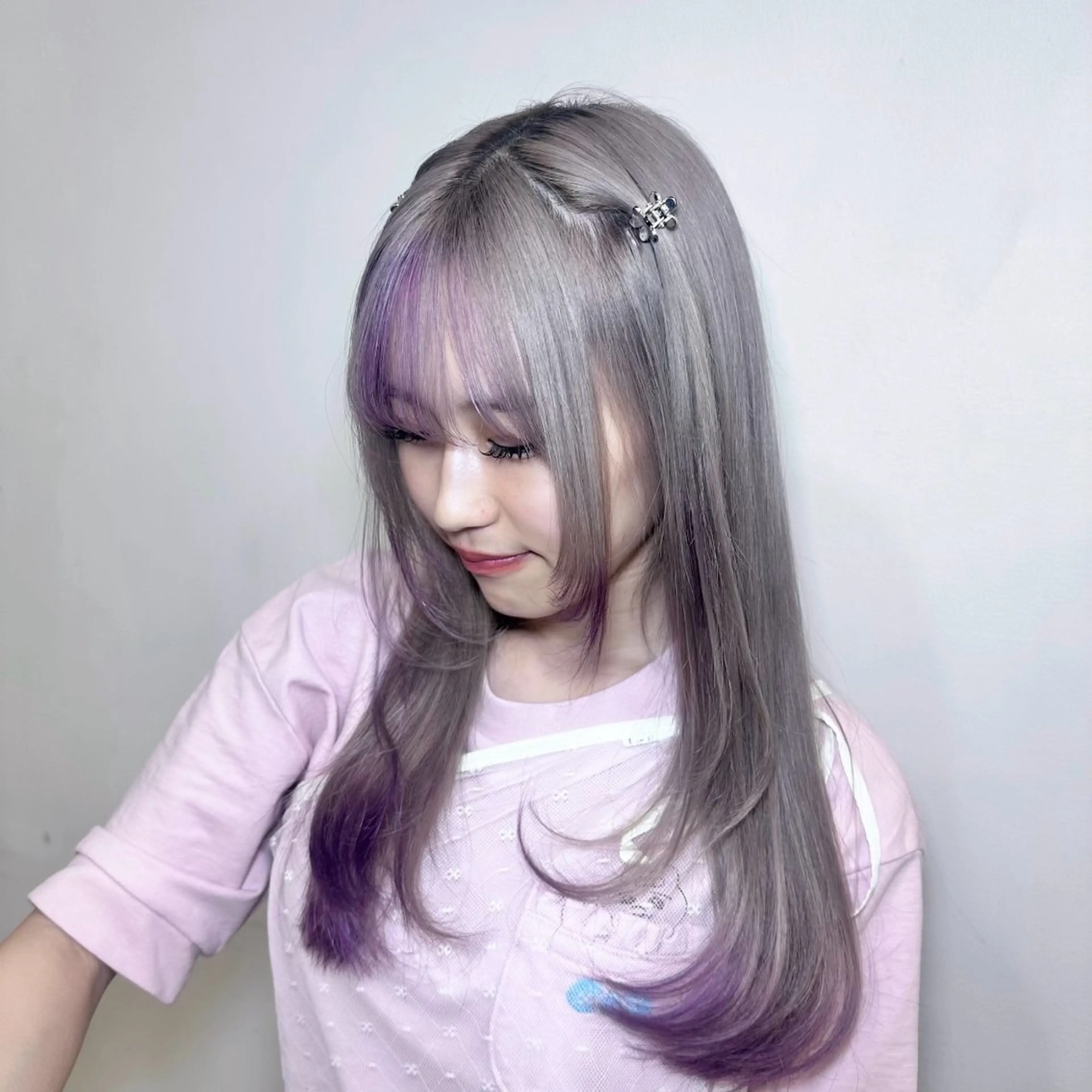 セミロング カット ヘアカラー ハイトーン/デザイン /パーマ/本田誠人のヘアスタイル