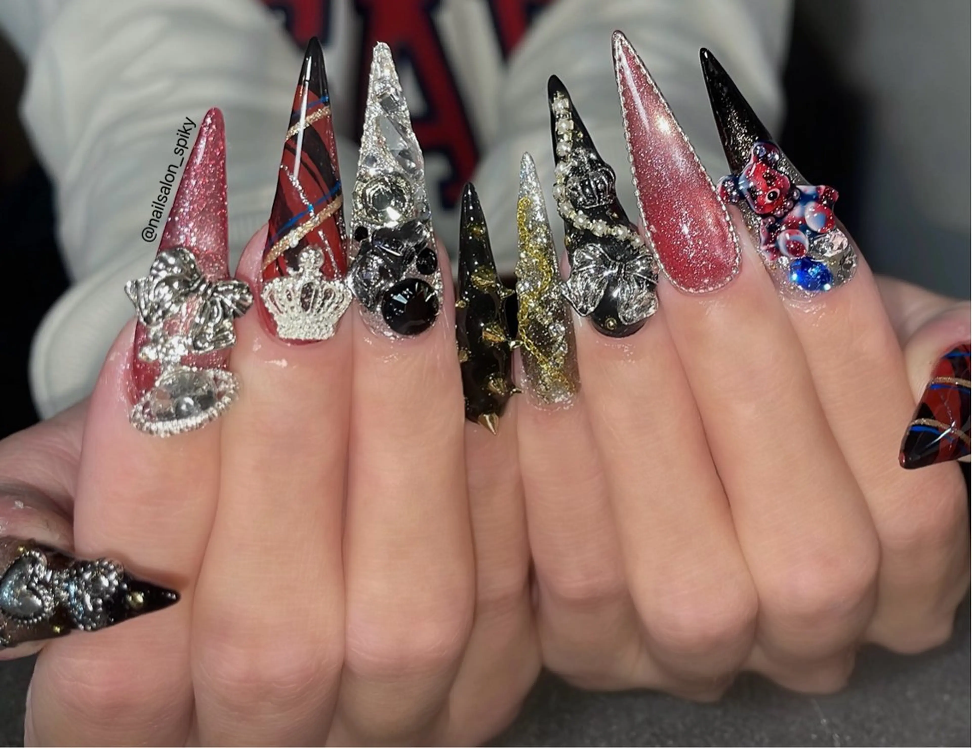 ネイル ハンドネイル Spiky とうげ ふうかのネイルデザイン