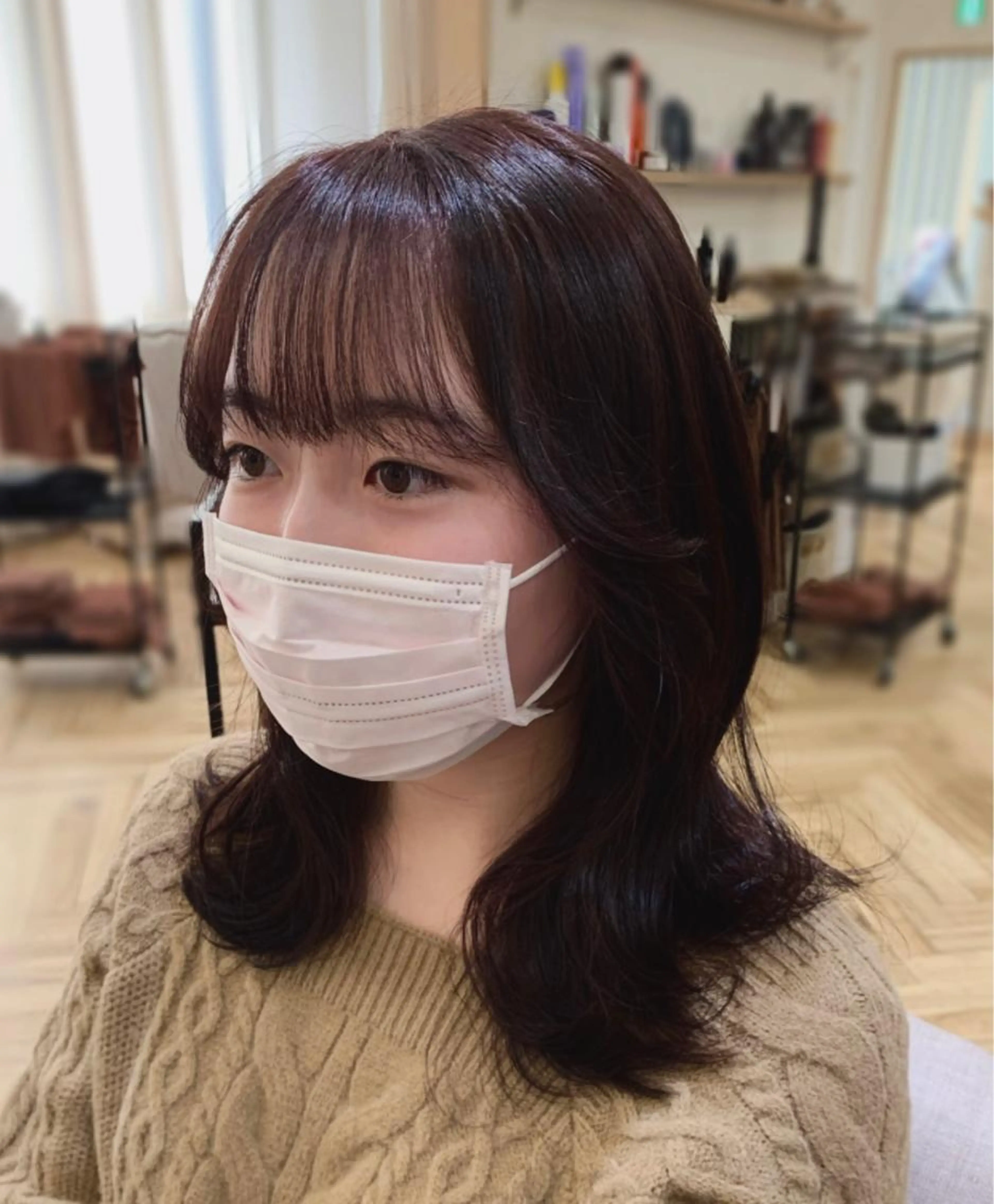 メンテナンス💎クオライン前髪縮毛矯正(oggiottoトリートメント込み)+顔まわりカット(土日祝+500円)の写真