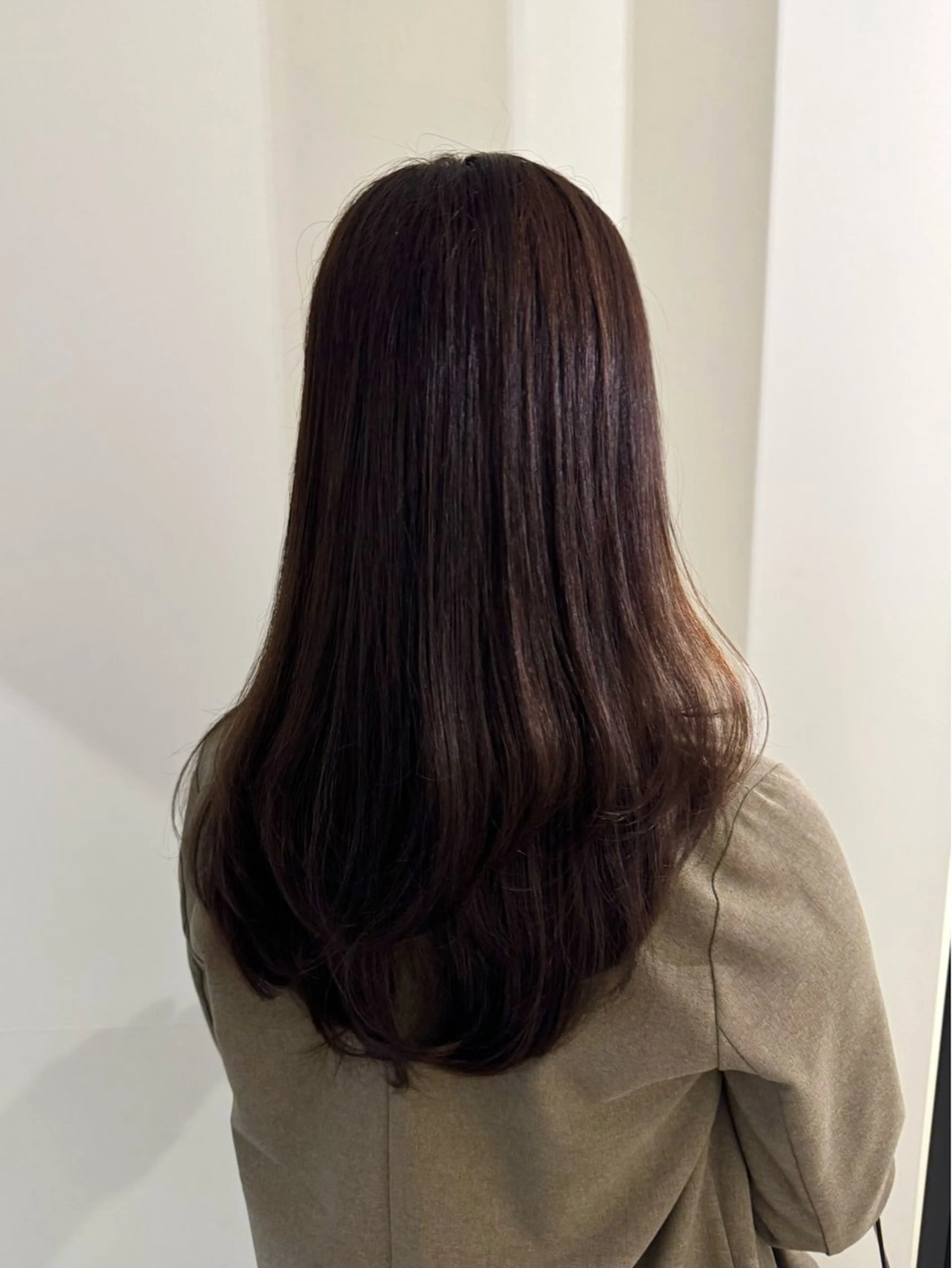 ロング カラー 透明感カラー ラベンダーカラー ヘアカラー 内沼 恵留菜のヘアスタイル