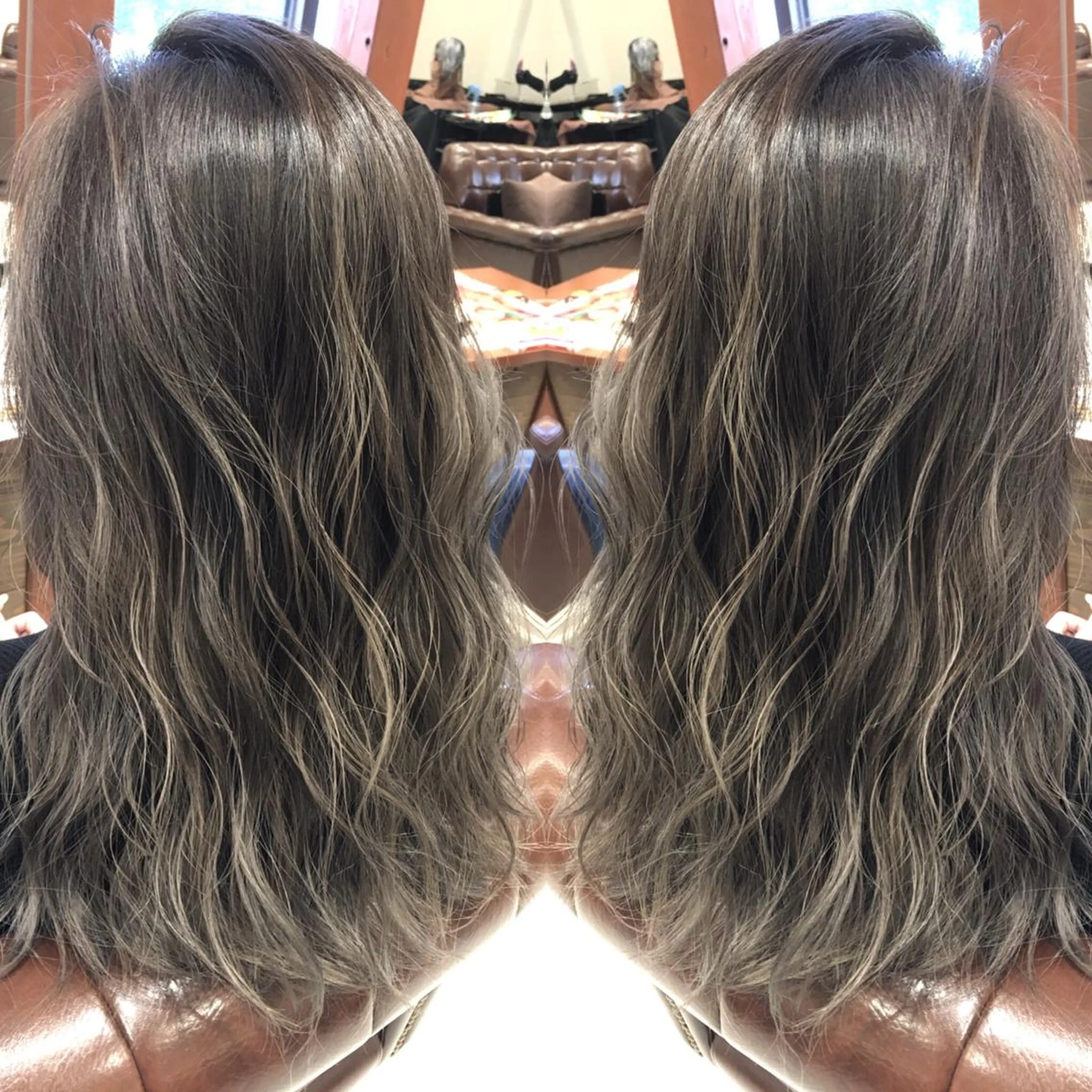 セミロング カラー ネイル マツエク・マツパ ヘアカラー トリートメント 井上 一平のヘアスタイル