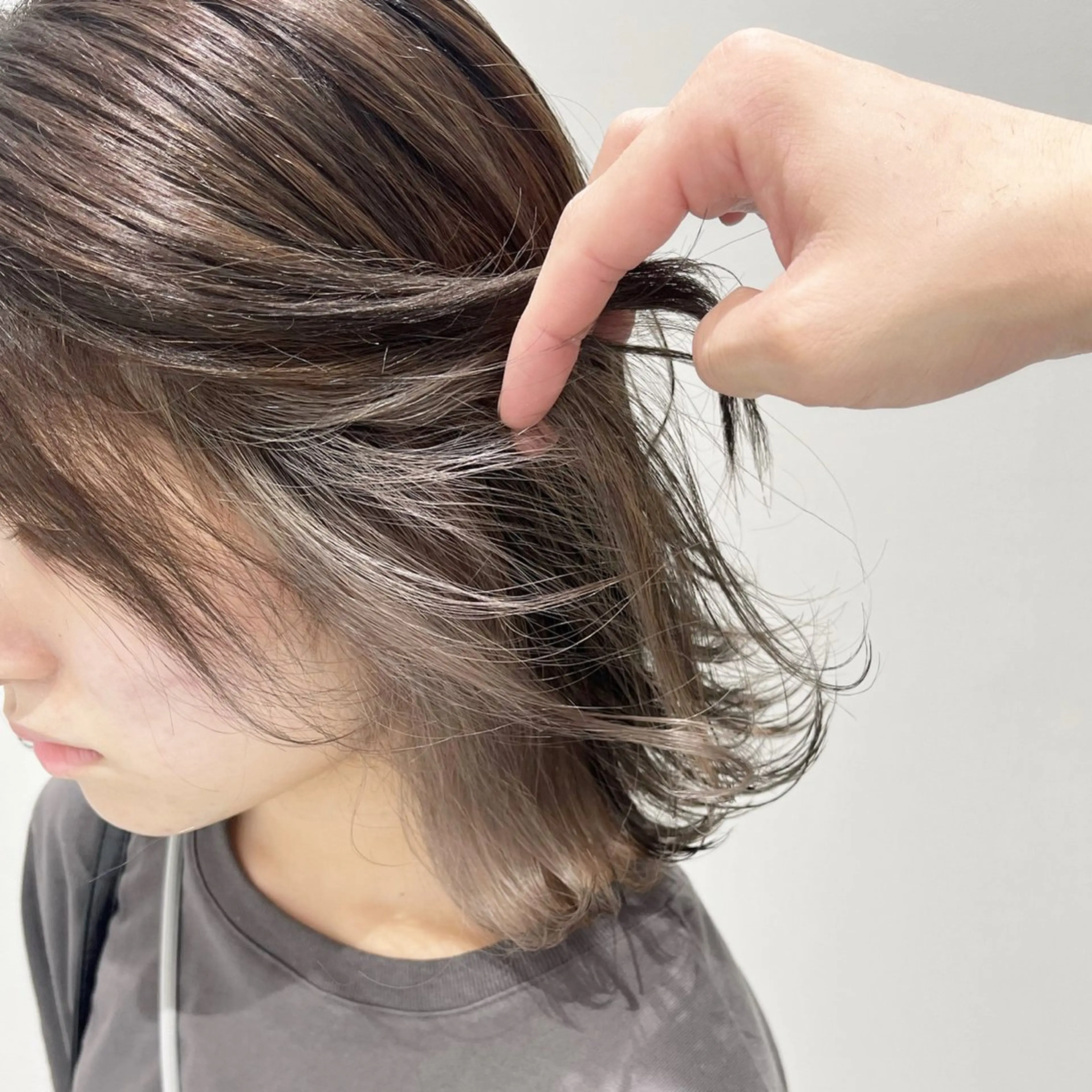 カラー ヘアカラー トリートメント 似合わせ💗透け感 💗ブリーチなし💗のヘアスタイル