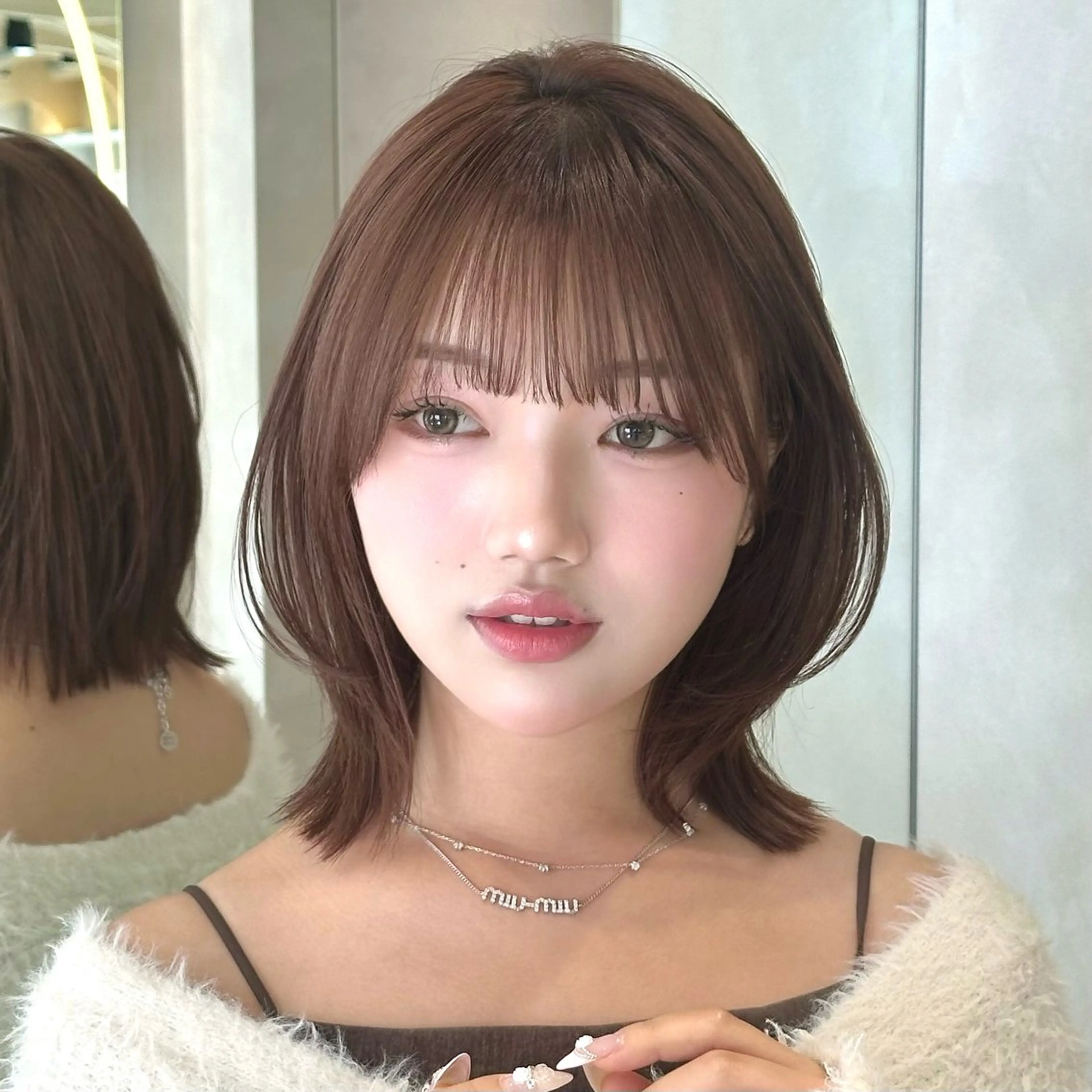 ショート カット ヘアカラー トリートメント 原宿/ボブ/髪質改善 /韓国レイヤー/優希のヘアスタイル