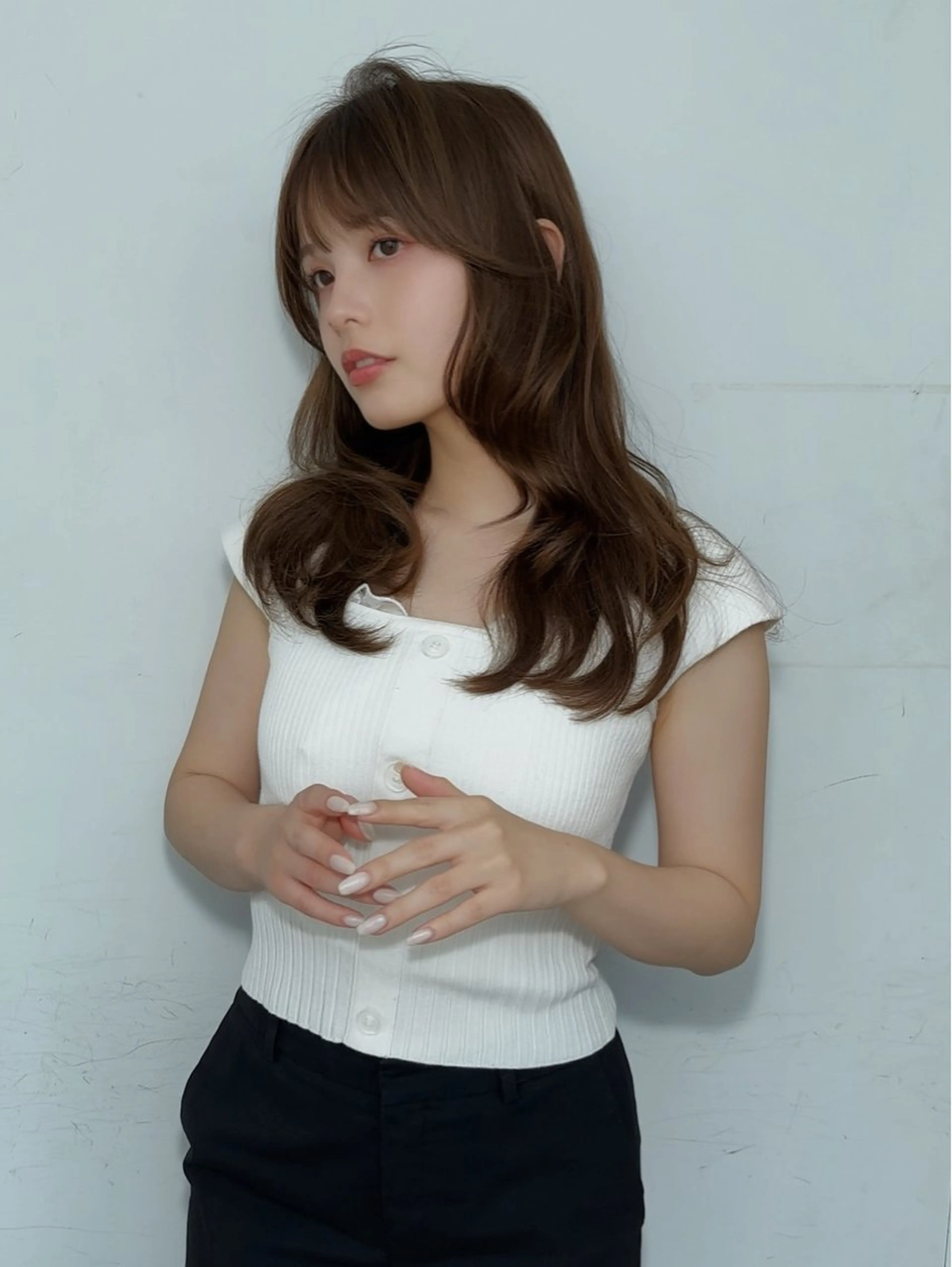 ミディアム カラー パーマ ベージュカラー レイヤーカット 縮毛矯正 【美髪矯正) 吉村　清志のヘアスタイル